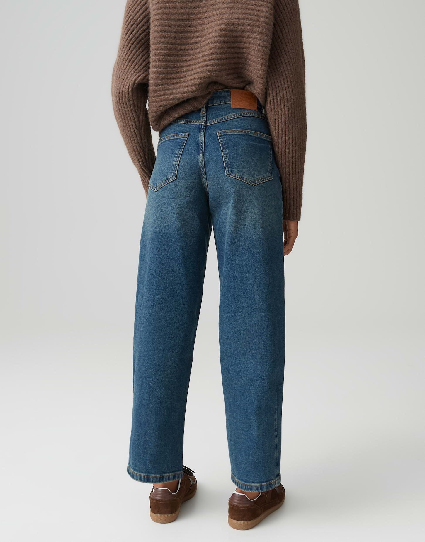 OPUS Relax-fit-Jeans LOLAH MODERN aus BCI Cotton Mix Mid Rise Barrel Fit, Ankle, 5-Pocket-Design