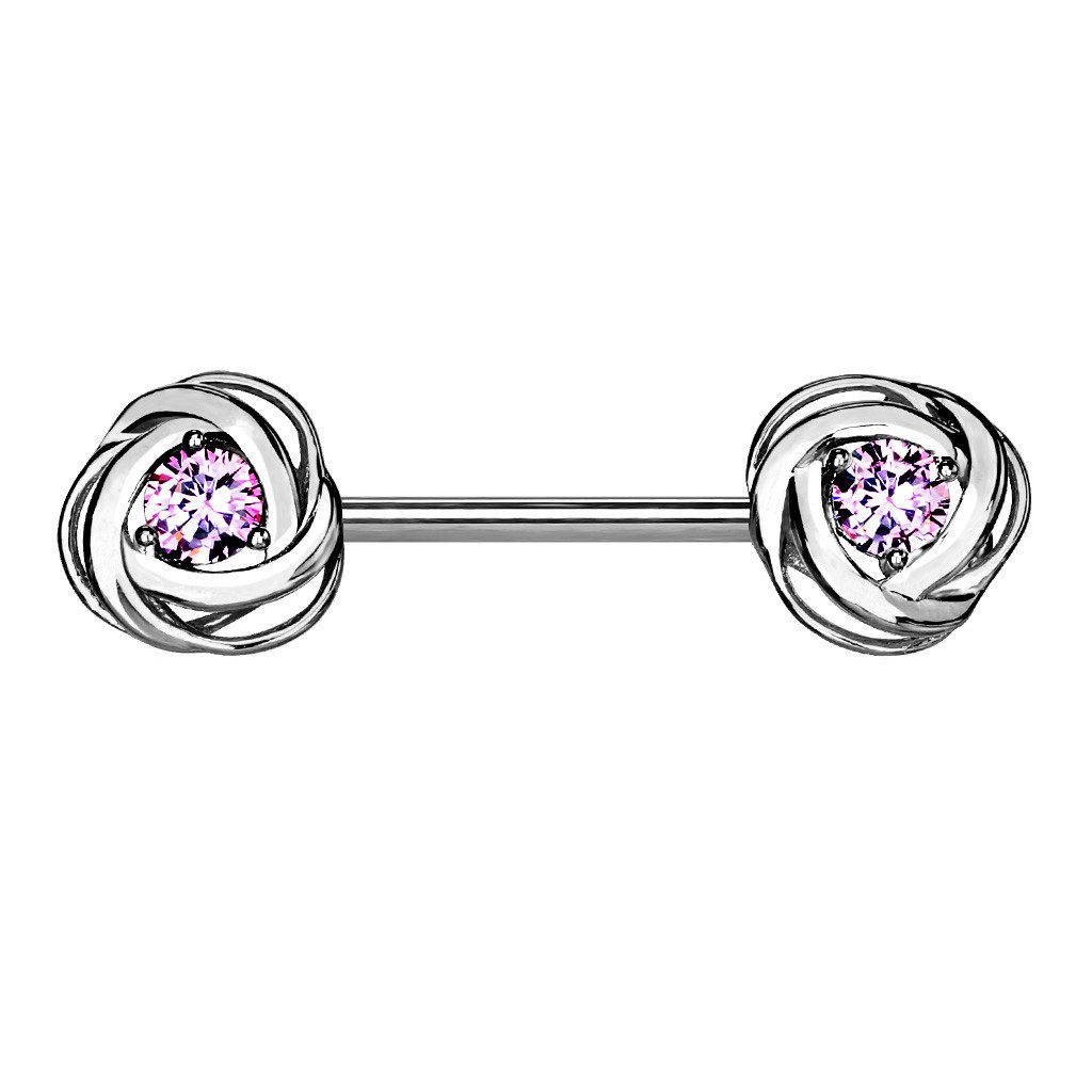 Taffstyle Intimpiercing Nippelpiercing Barbell mit Rosenblüten günstig online kaufen