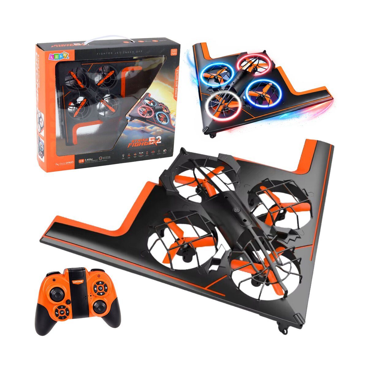 Wisam Spielzeug-Flugzeug RC-ferngesteuerte Drohne, Quadcopter, LED-Beleuchtung, App