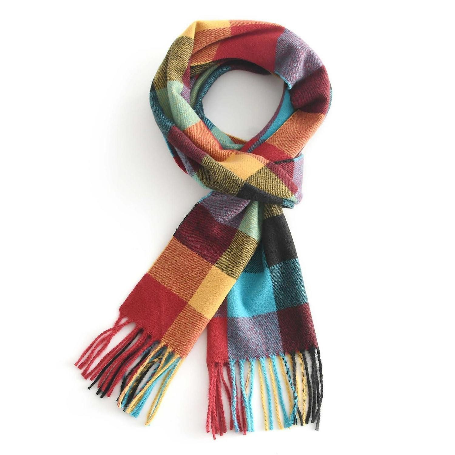 LuxusKollektion Karotuch Schal Karo Tartan 190cm x 33cm 10-multi Color, (1-St)