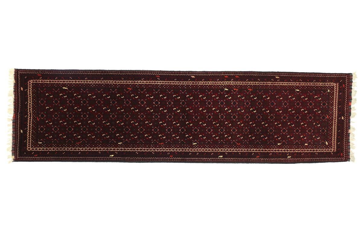 Orientteppich Afghan Mauri 85x289 Handgeknüpfter Orientteppich Läufer, Nain Trading, rechteckig, Höhe: 6 mm