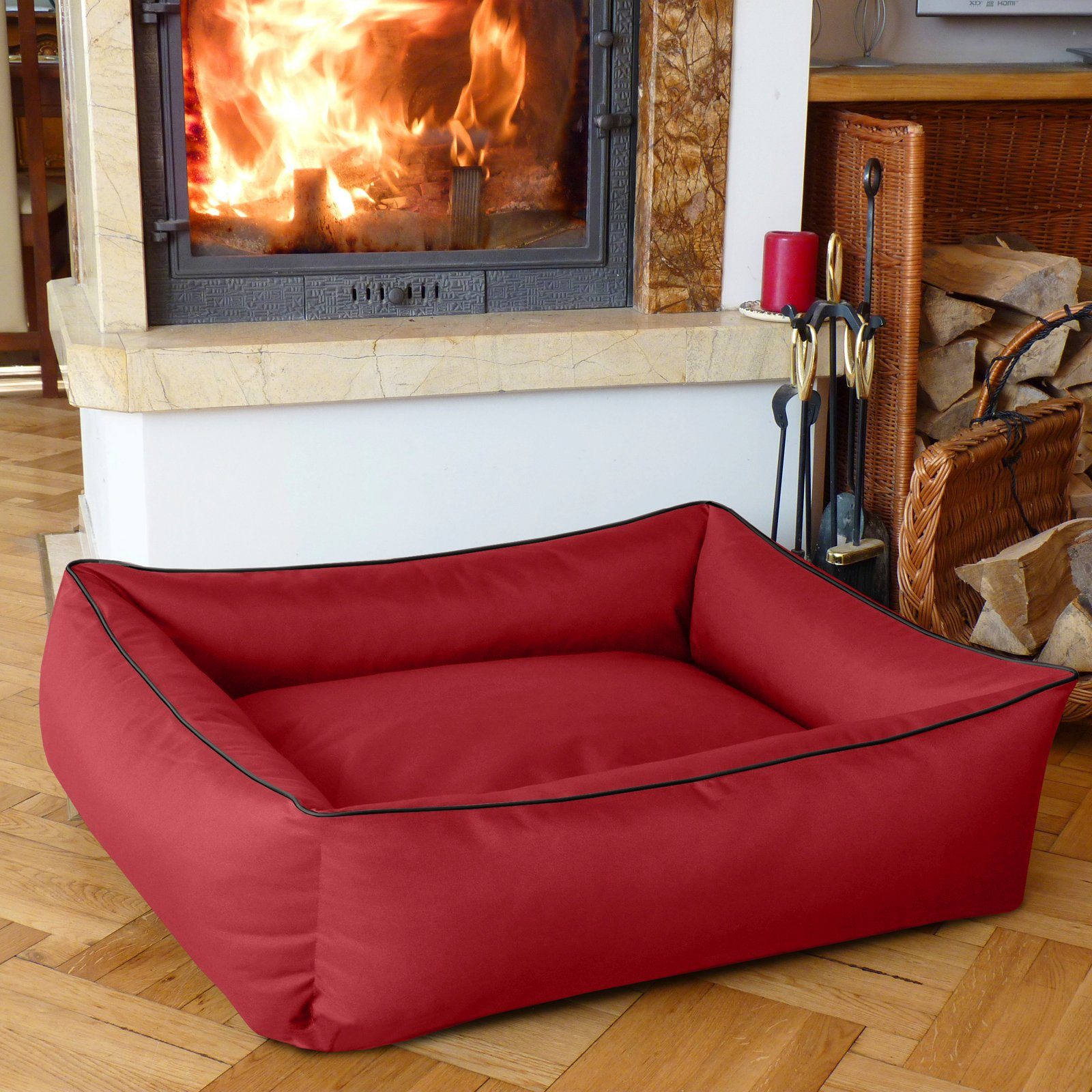 BedDog Tierbett Hundebett MAX mit Rand, Bezug abnehmbar