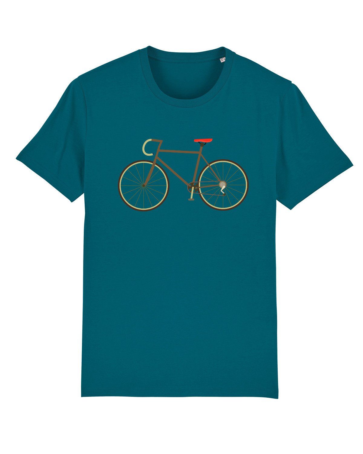 wat? Apparel Print-Shirt Fahrrad (1-tlg) dunkeltürkis