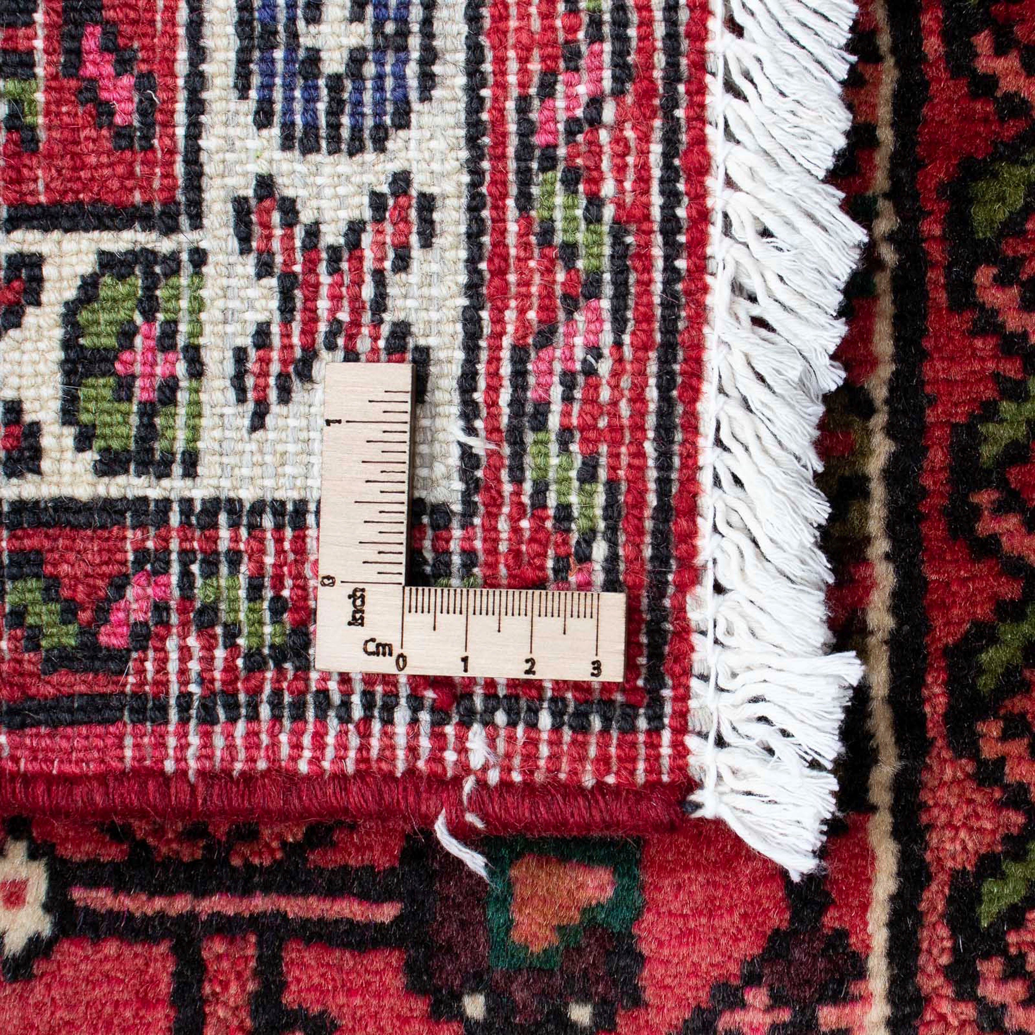 Orientteppich Perser cm Zertifikat Wohnzimmer, Handgeknüpft, mit 75 dunkelrot, 192 Nomadic rechteckig, - x Höhe: morgenland, - mm, Einzelstück - 10