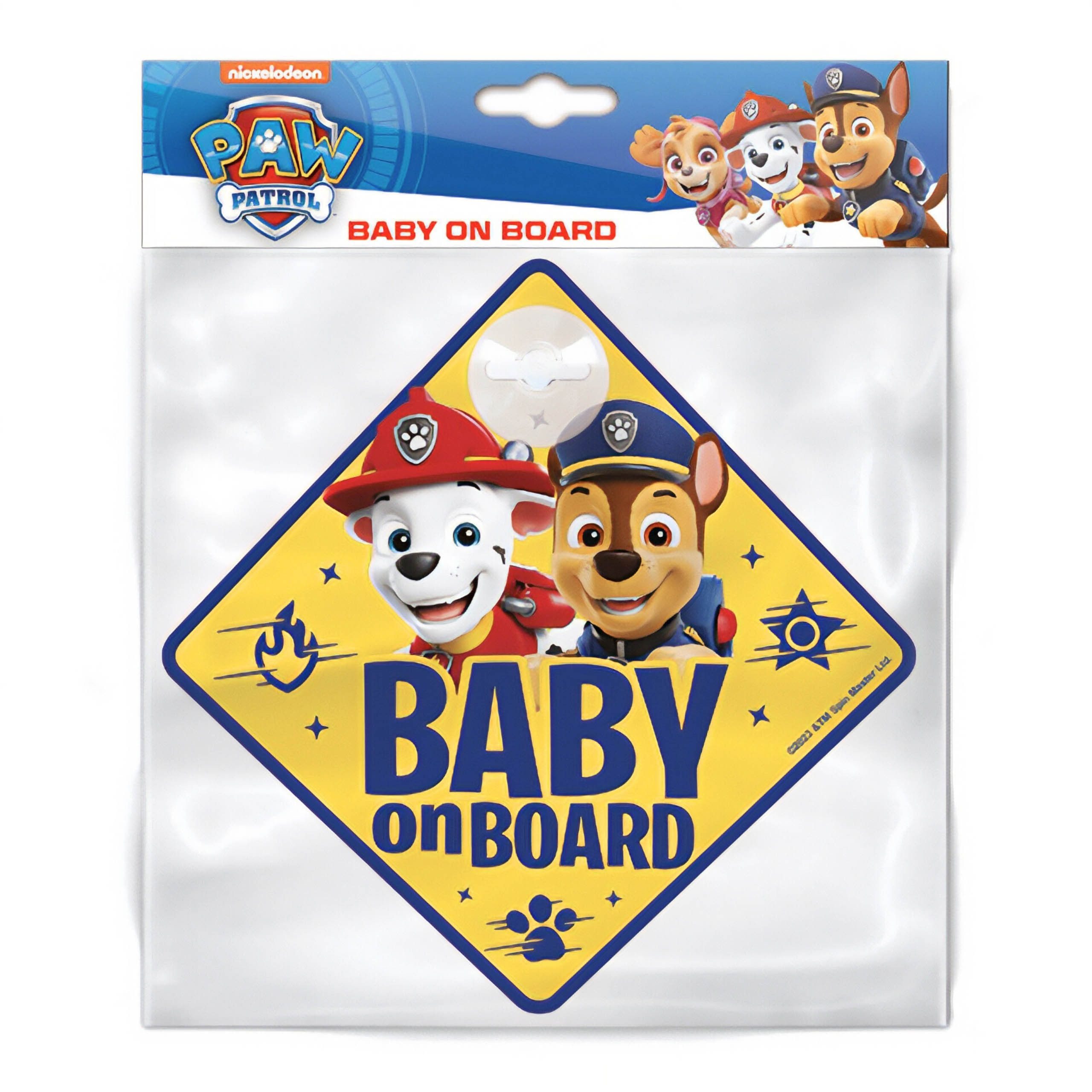 PAW PATROL Autosonnenschutz PAW Patrol Autoschild mit Saugnapf – Baby on Board