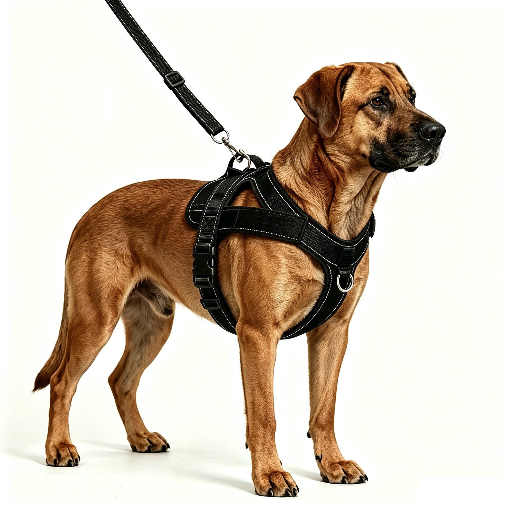 Fyrove Hundeweste Zugfreies Hundegeschirr als Brustgeschirr, optimal für Erziehung, Zugentlastendes Design, Weiche Polsterung