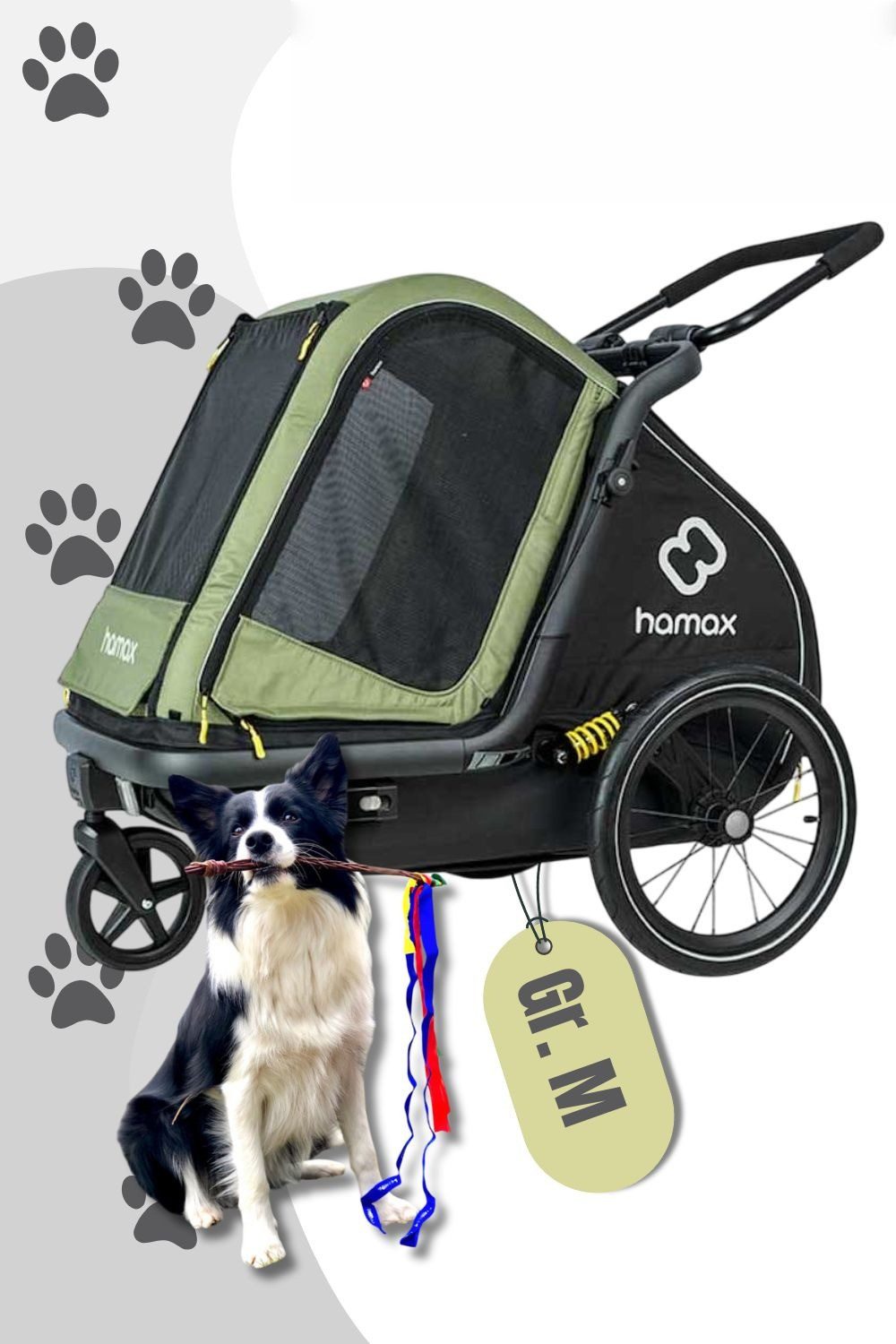 Hamax Fahrradhundeanhänger Pluto M (bis 35 kg Zuladung)