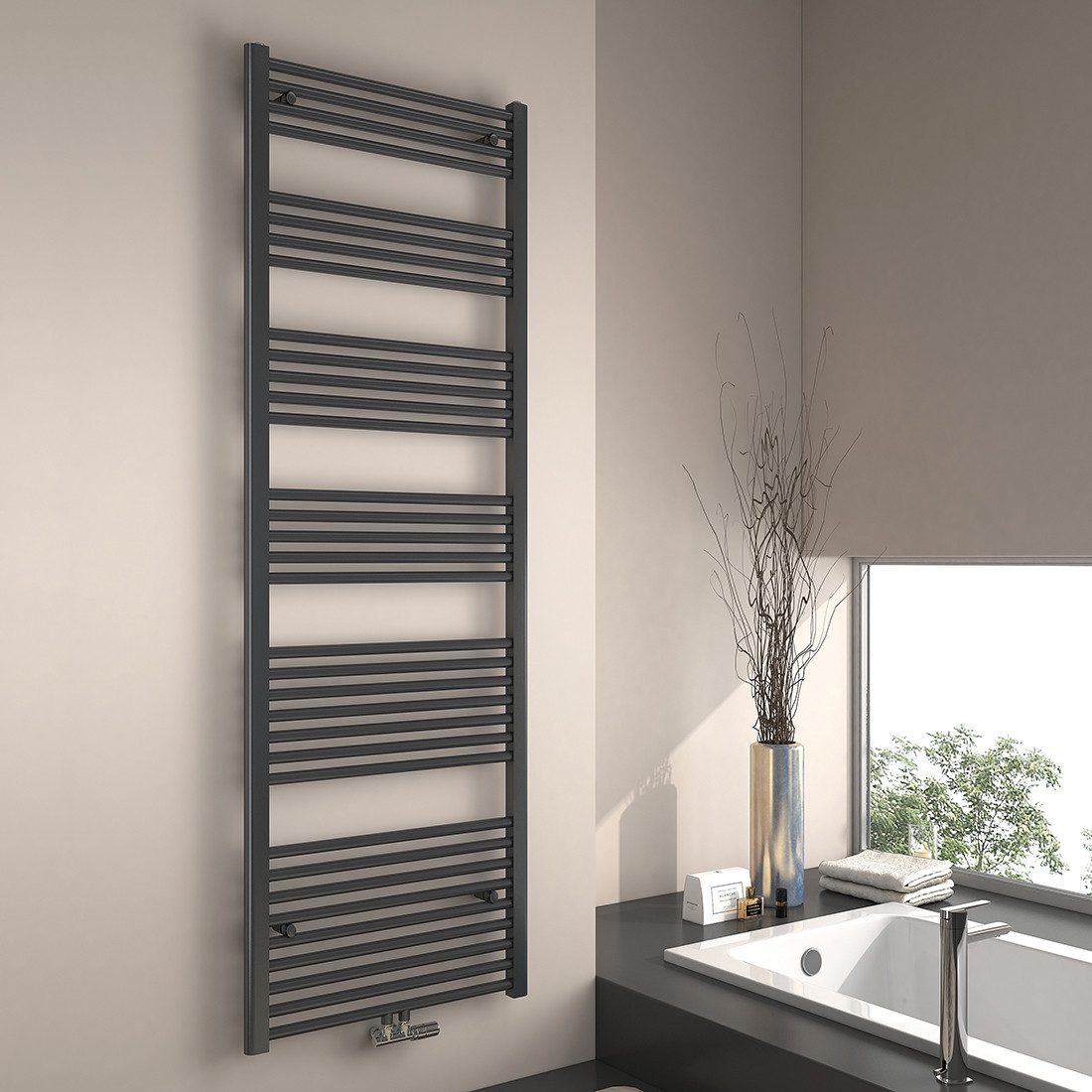 EMKE Badheizkörper 180x60cm Heizkörper Bad Mittelanschluss, günstig online kaufen