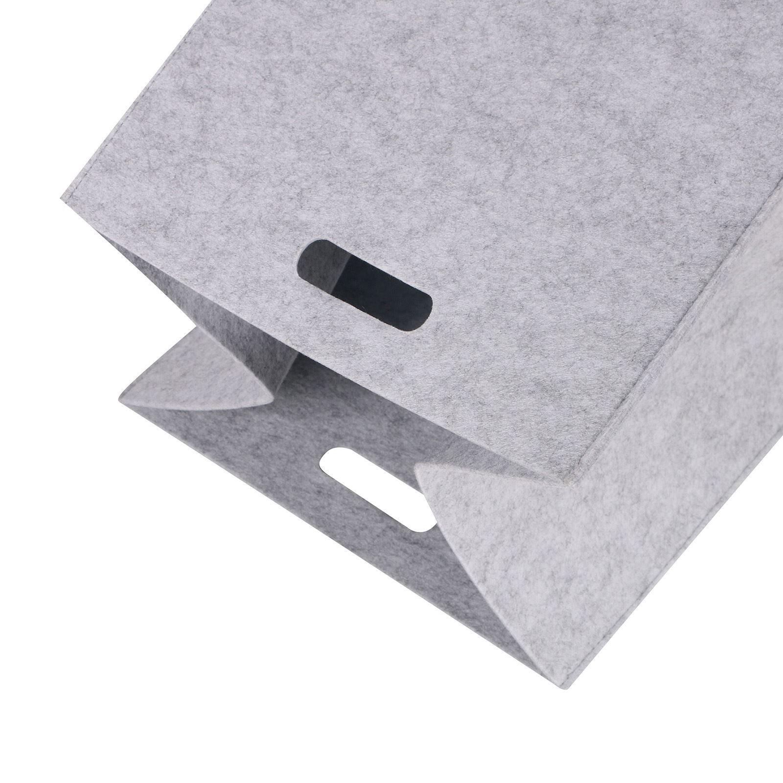 IDIMEX Aufbewahrungsbox FELT (Set), Stoff Aufbewahrungsbox aus Filz, Regalkorb im 2er Set, 32x32cm grau