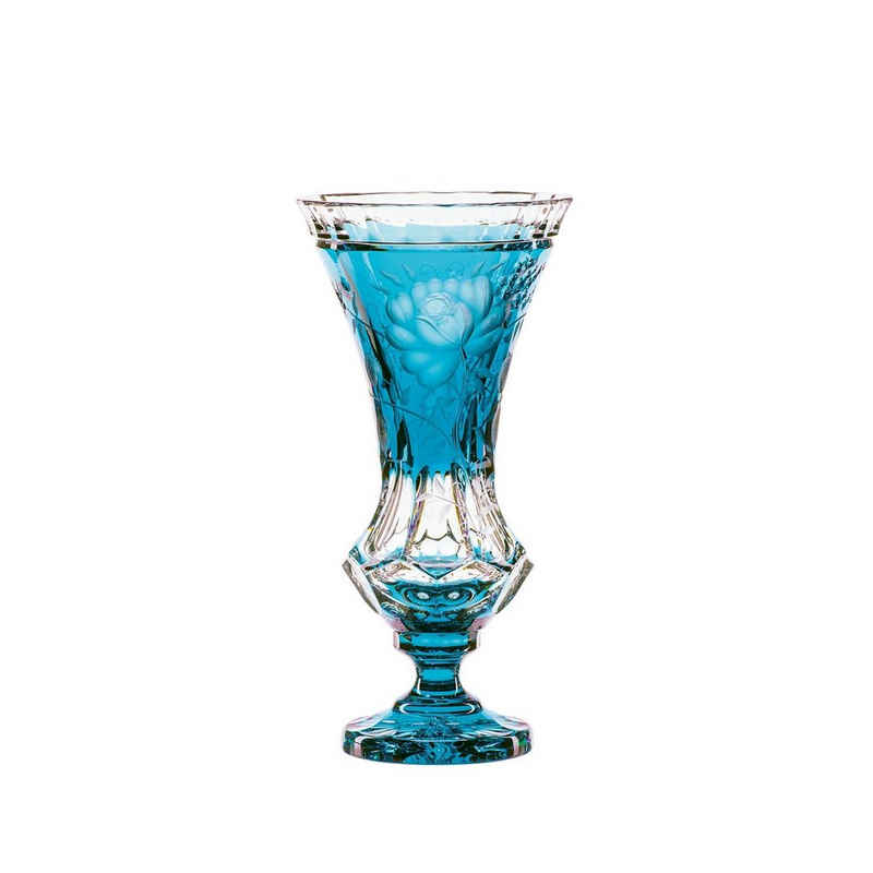 ARNSTADT KRISTALL Tischvase Vase Primerose azur (34 cm) - Kristallglas mundgeblasen · von Hand ges (1 St)