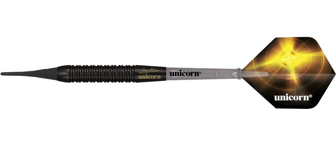 Softdarts UNICORN Softdarts Gary Anderson, Messing, 18g., Schwarz