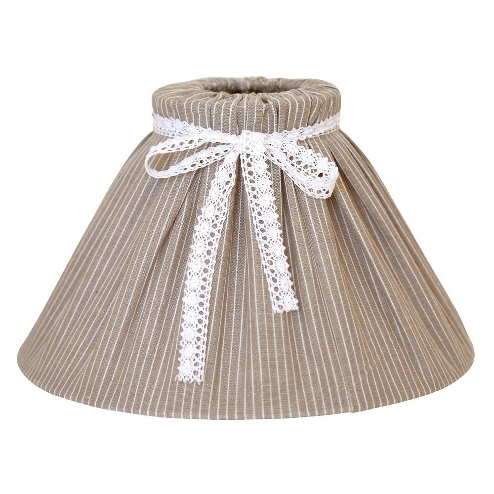 Grafelstein Lampenschirm Großer Lampenschirm LINNEA braun weiß gestreift mi günstig online kaufen