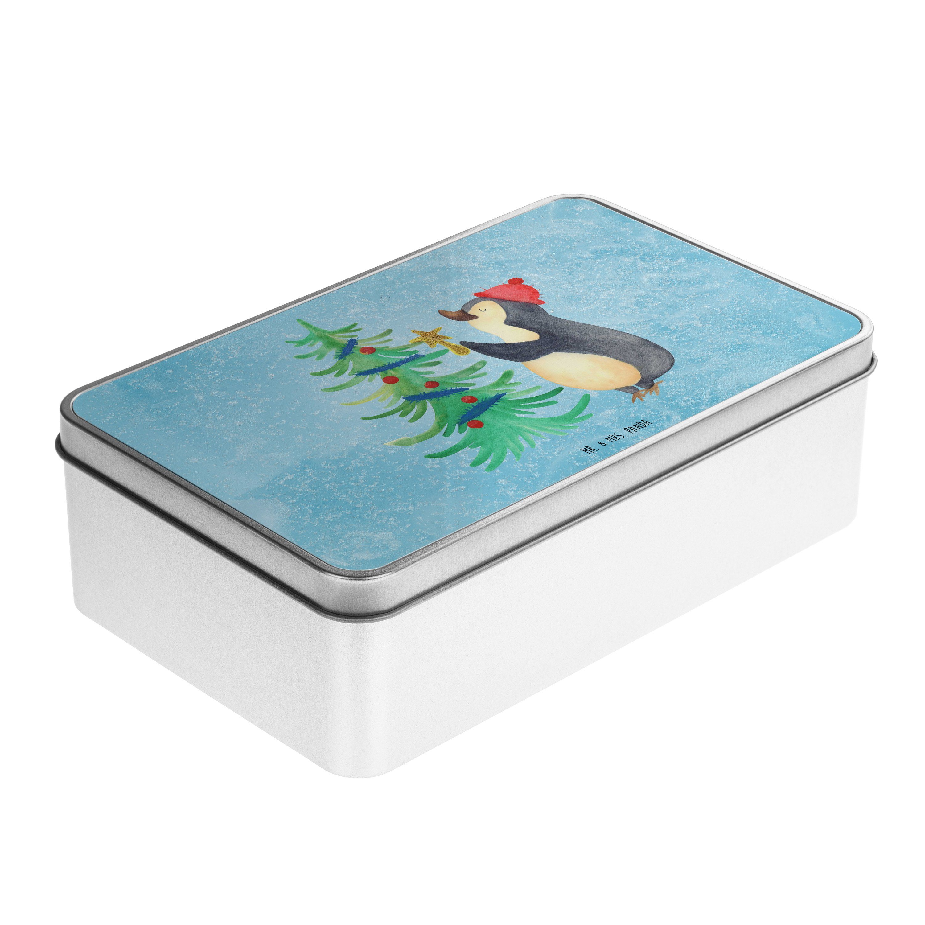 Mr. & Mrs. Panda Dose Eisblau Pinguin Weihnachtsbaum - Blechbox St) Winter, - Geschenk, Advent, (1