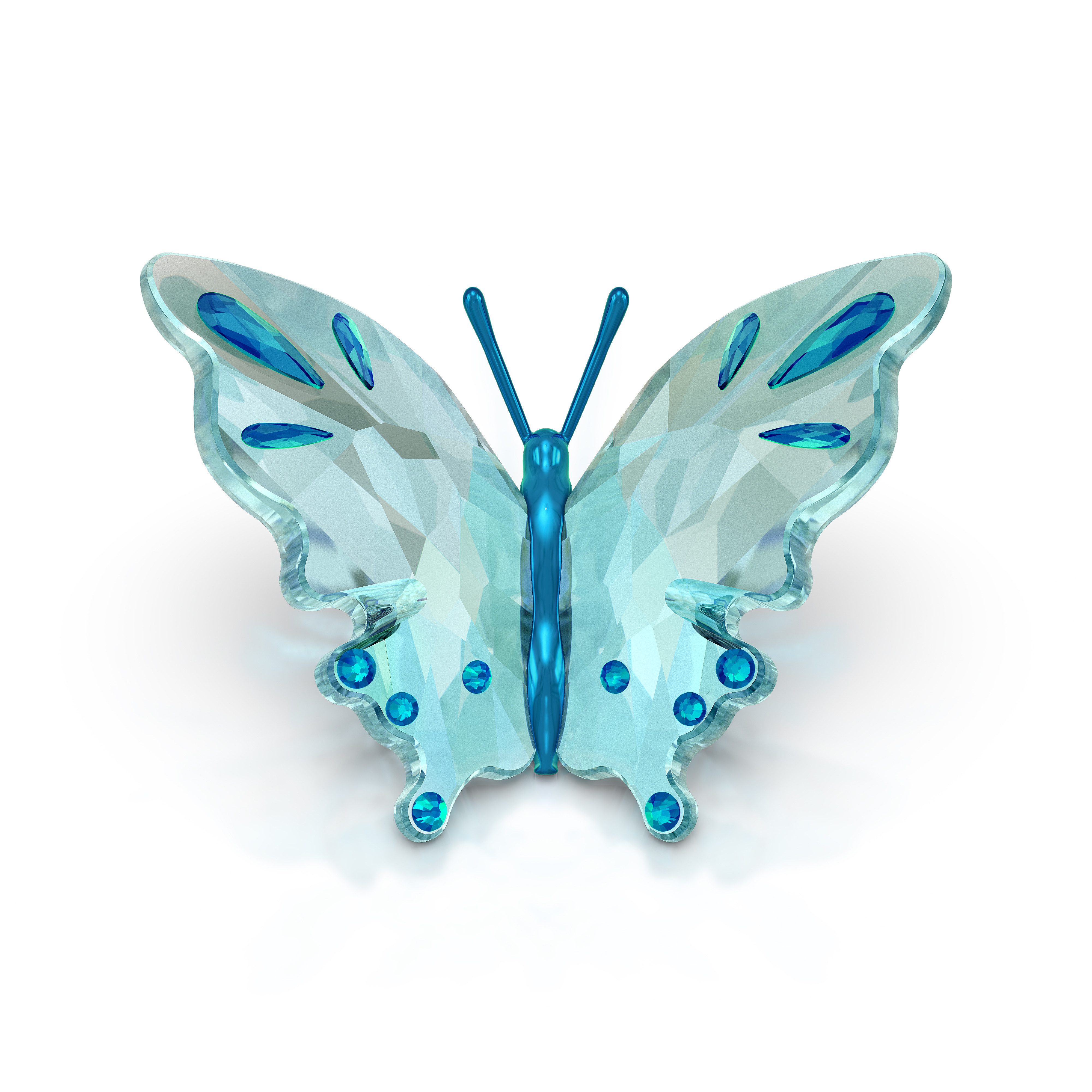 Swarovski Tierfigur Kristallfigur Sammelfigur IDYLLIA BUTTERFLY TURQUOISE (1 St), Swarovski® Kristall