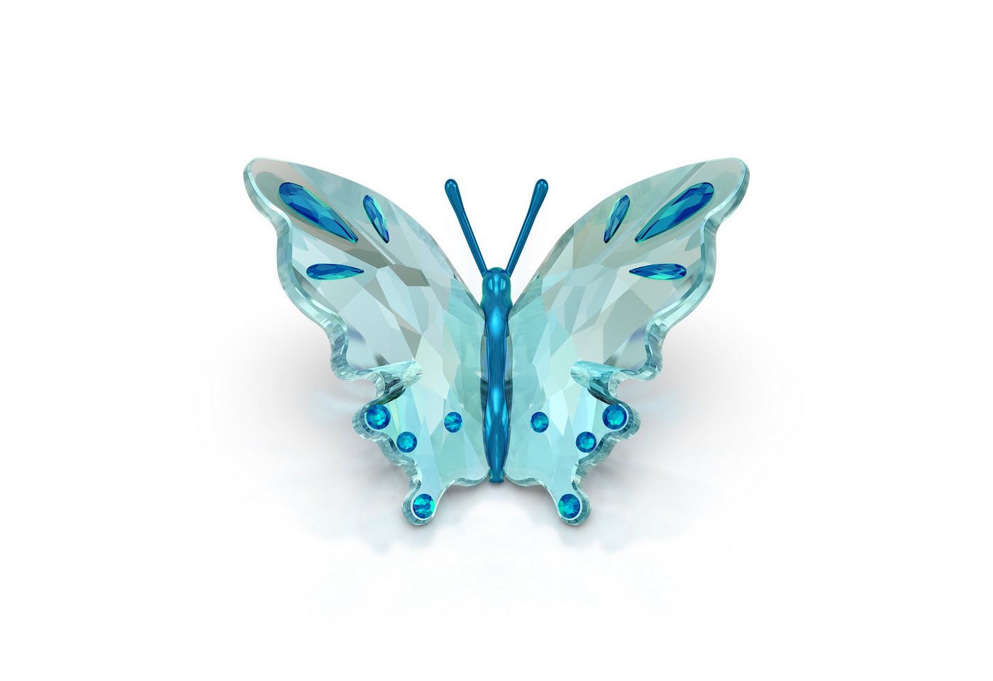 Swarovski Tierfigur Kristallfigur Sammelfigur IDYLLIA BUTTERFLY TURQUOISE (1 St), Swarovski® Kristall