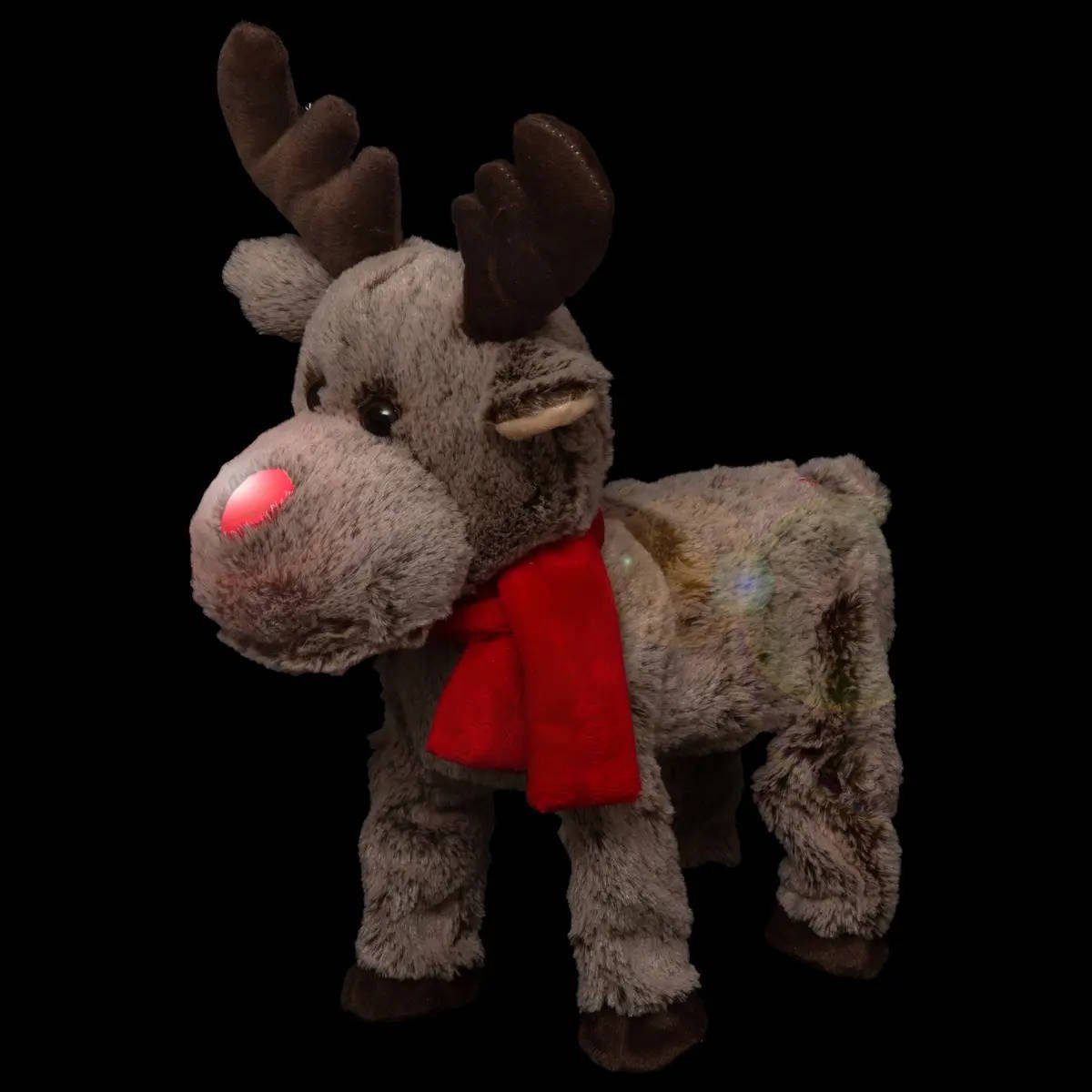Fééric Lights & Christmas Weihnachtsfigur Tänzender Rentier aus Polyester, interaktive Figur (Deko-Objekt, Deko-Objekt)