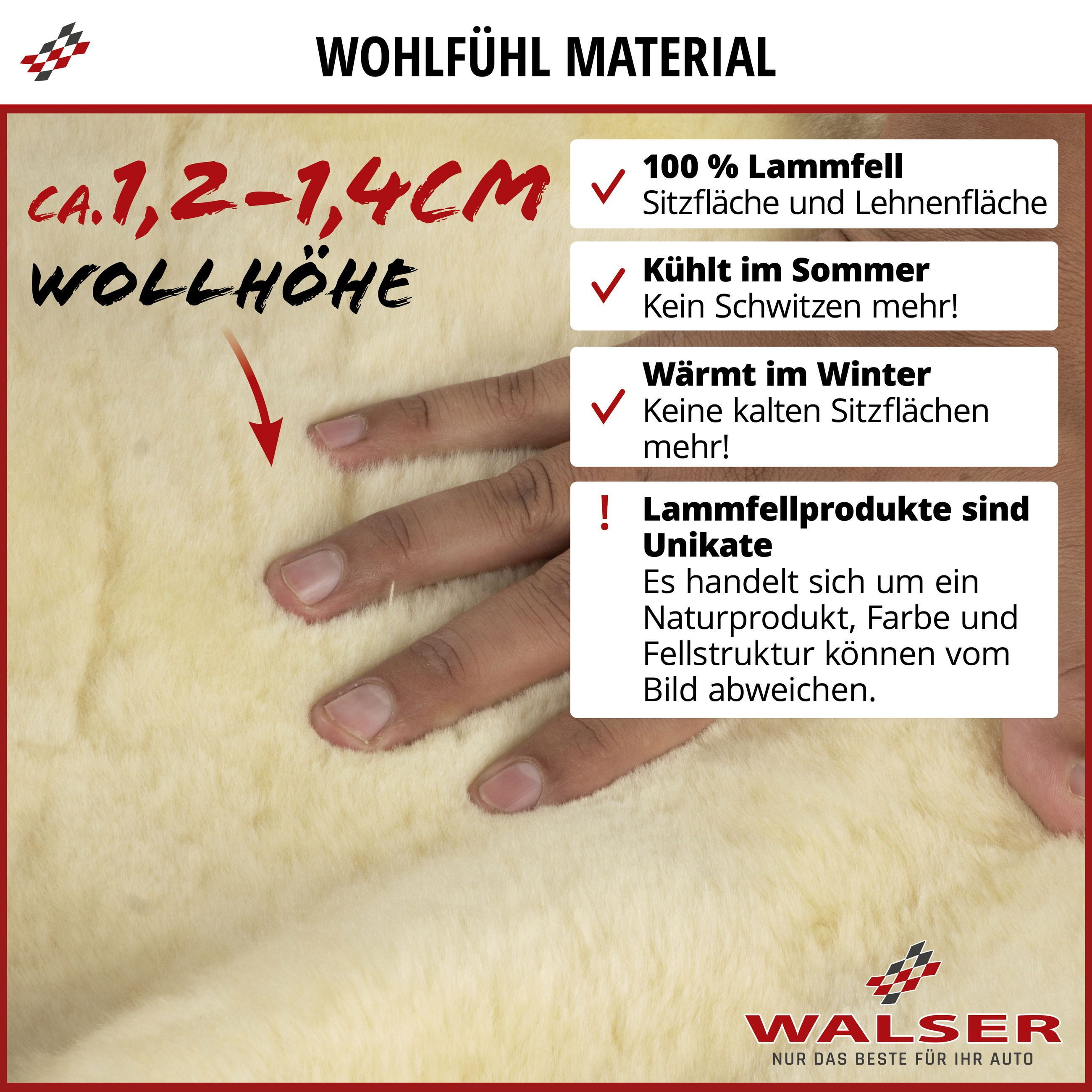 CarComfort Car Seat Cover Lambskin Cosmo, 1 piece, 1-piece.