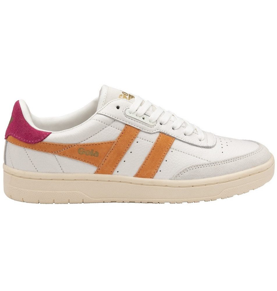Gola Falcon Leder weiss/apricot/fuchsia Damen Sneaker