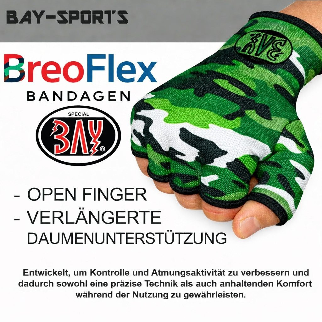 BAY-Sports Boxhandschuhe Innenhandschuhe Boxbandagen Handbandagen Boxen Kickboxen MMA Thaiboxen, Elastisch, Kampfsport Sparring Inner Boxing Gloves, Punchinghandschuhe