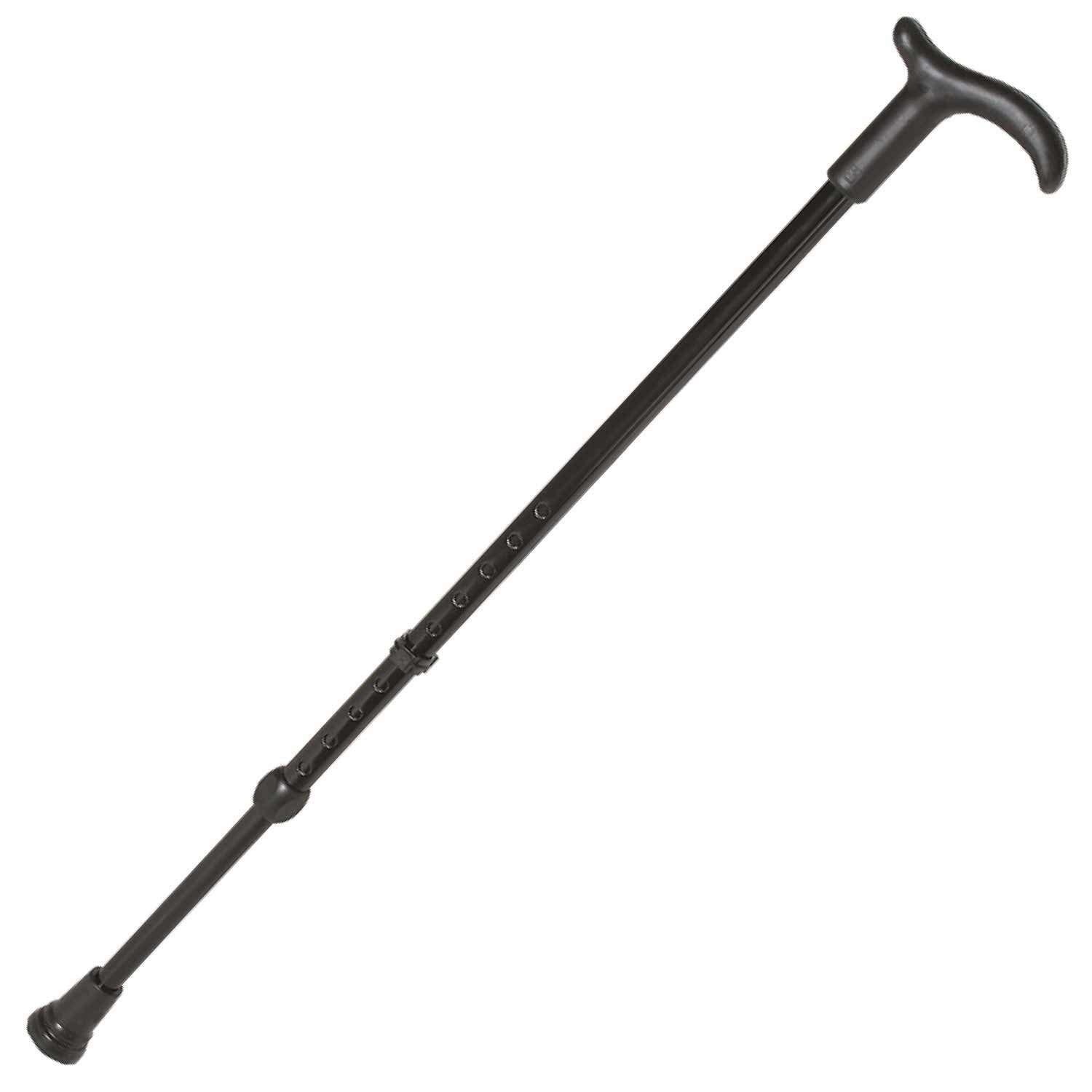 REBOTEC Rehabilitationsmittel GmbH Gehstock REBOTEC Simplex Gehstock Schwarz 73–96 cm, Einzelartikel, 1-tlg., 1 Gehstock, 10-fach höhenverstellbar, Fritzgriff, rutschfester Gummifuß