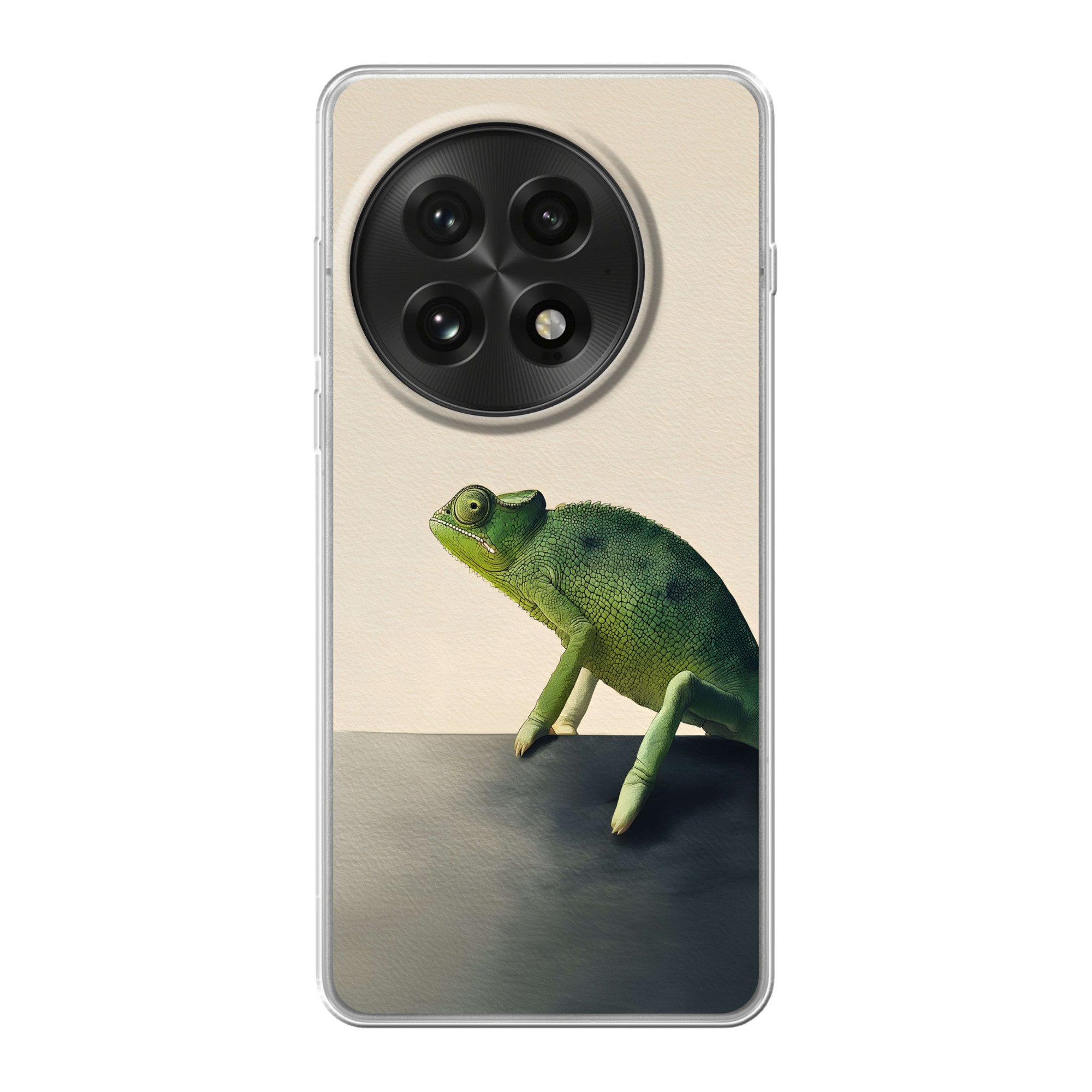 MuchoWow Handyhülle für OnePlus 13 Chamäleon - Grün - Minimalistisch, Phone Case, Silikon, Schutzhülle Dünn