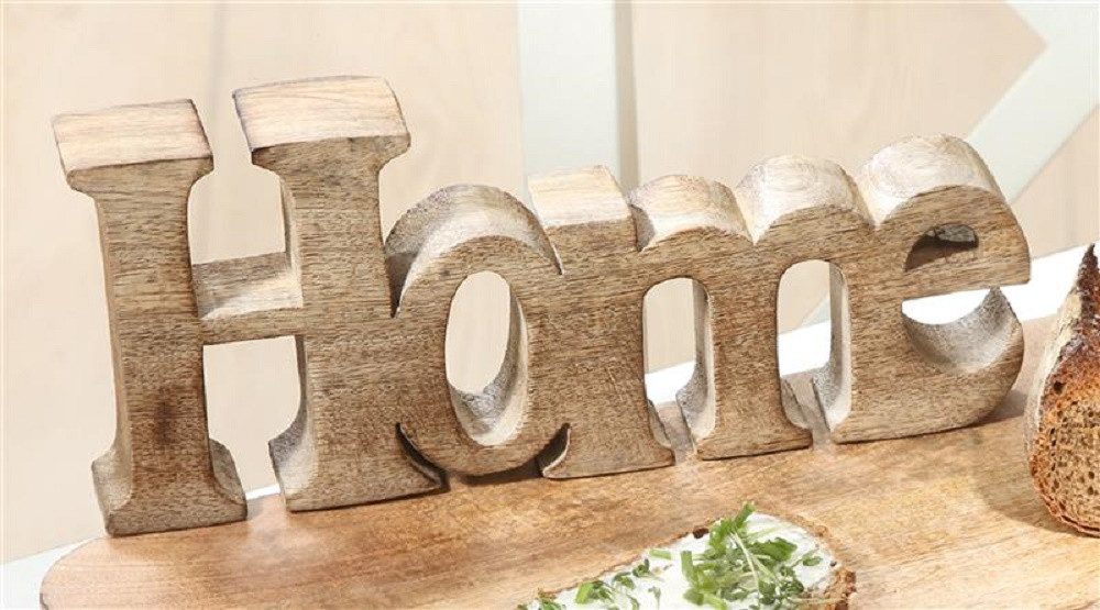 GILDE Dekofigur Holz Schriftzug aus Holz deko Herbst Weihnachten Home H 10 cm B 25 cm, Dekoartikel Deko Deco Artikel Figur Skulptur modern – Bild 2 von 2