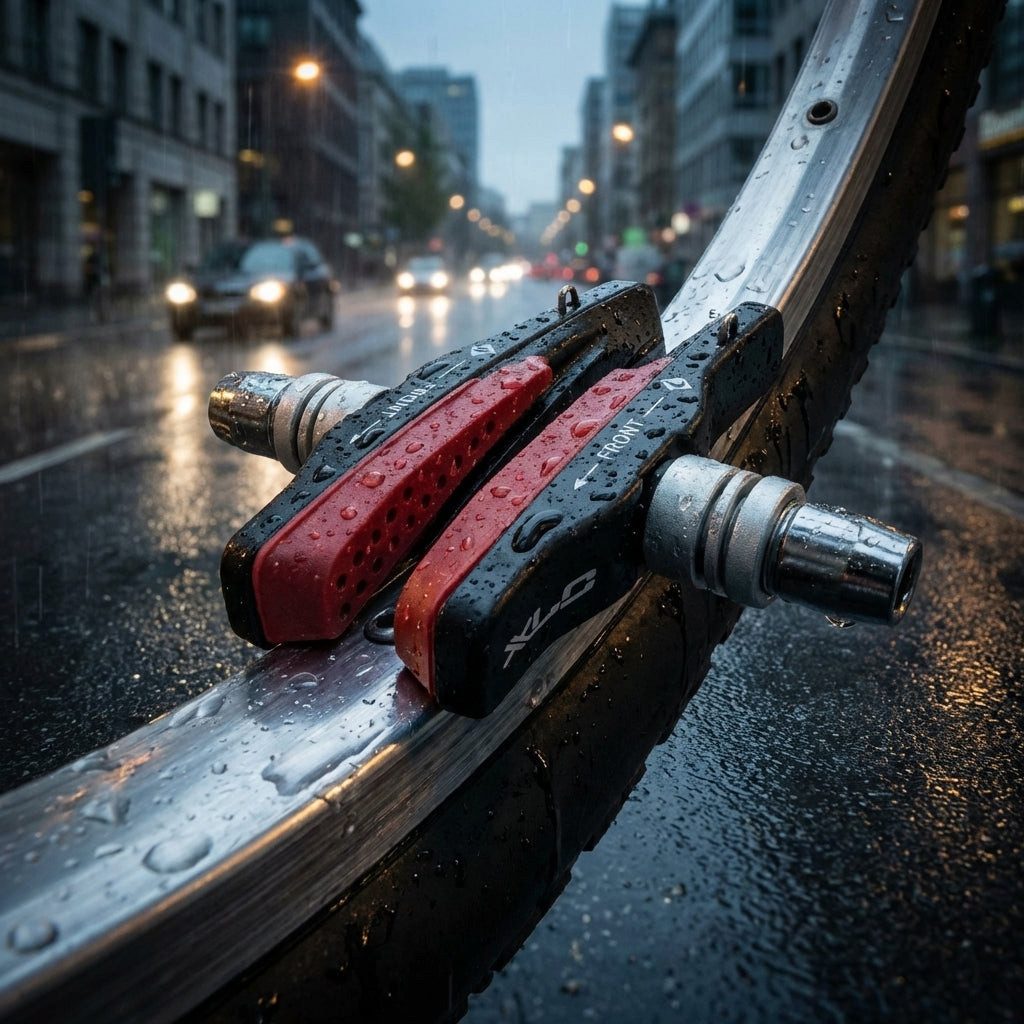 XLC Felgenbremse XLC V-Brake Bremsschuhe BS-V03, 72 mm, 4er Set, schwarz/rot, 2-Kompone