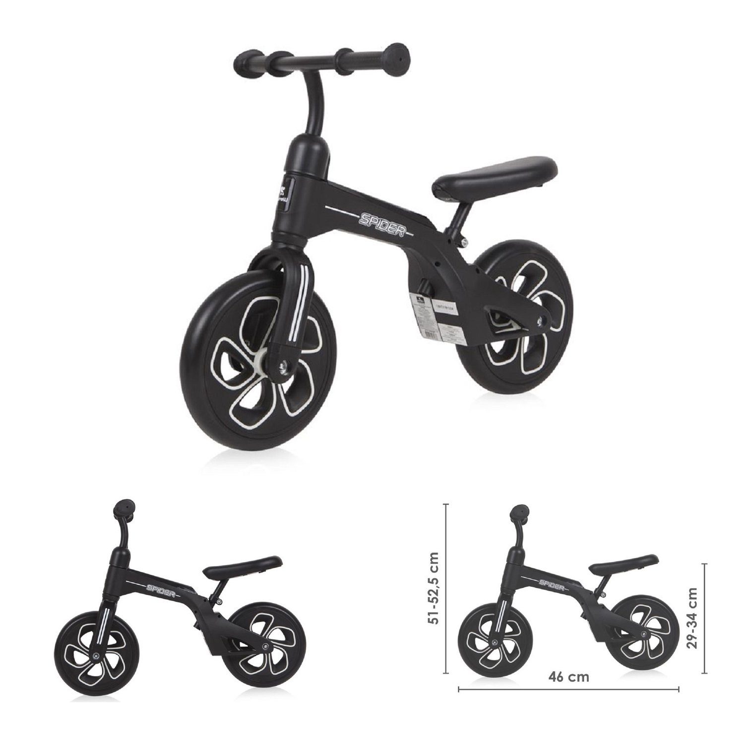 Lorelli Laufrad Laufrad Spider 10 Zoll 10 Zoll Zoll, Räder höhenverstellbar Sitz Lenker Lenkbegrenzung