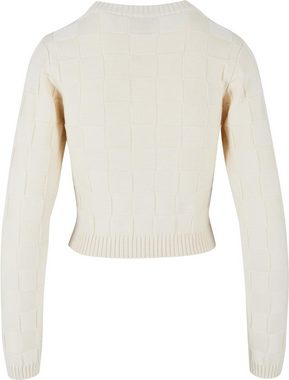 URBAN CLASSICS Rundhalspullover Ladies Check Knit Sweater