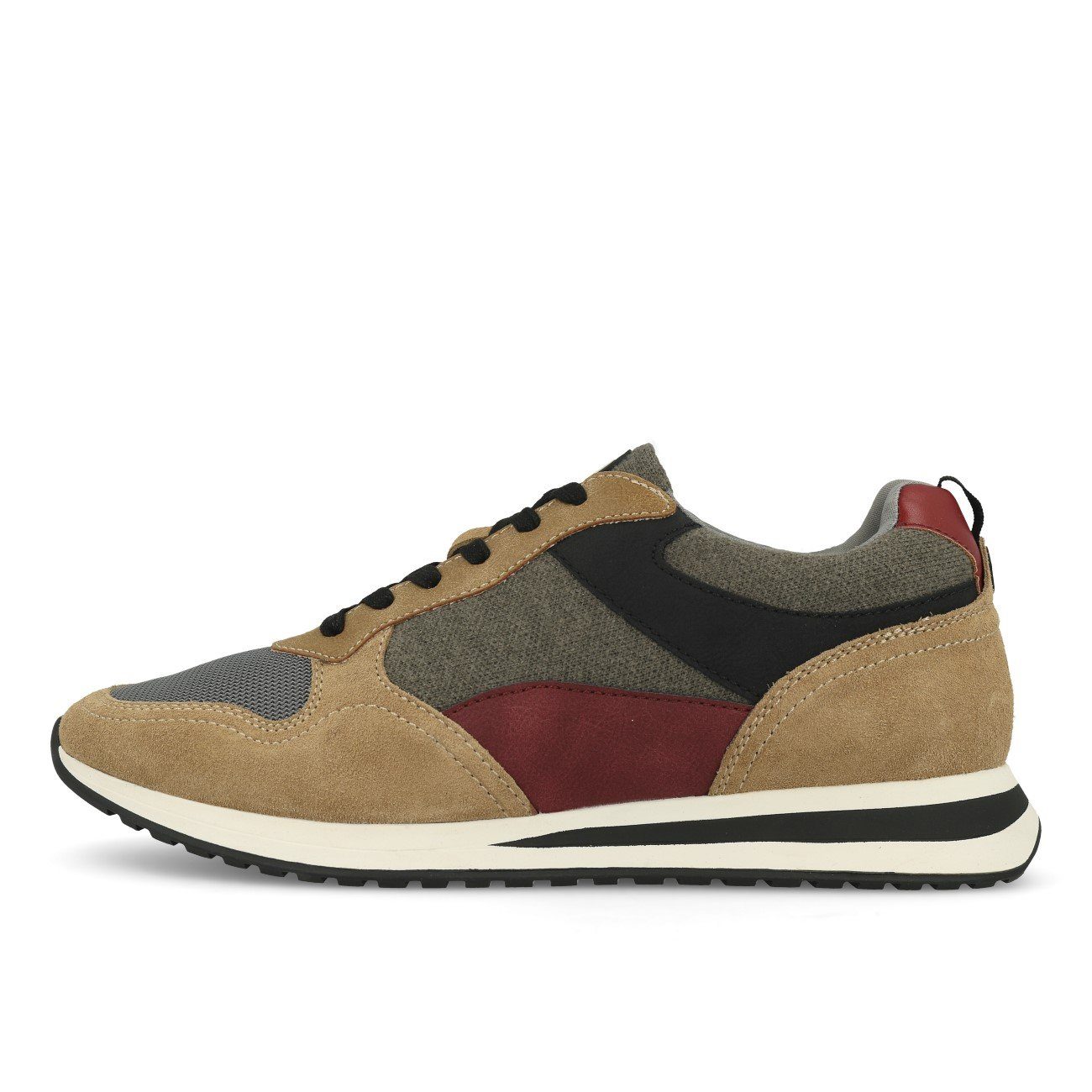 La Strada 9001007 Herren Sneaker Light Beige Multi Cow Suede Mesh Sneaker