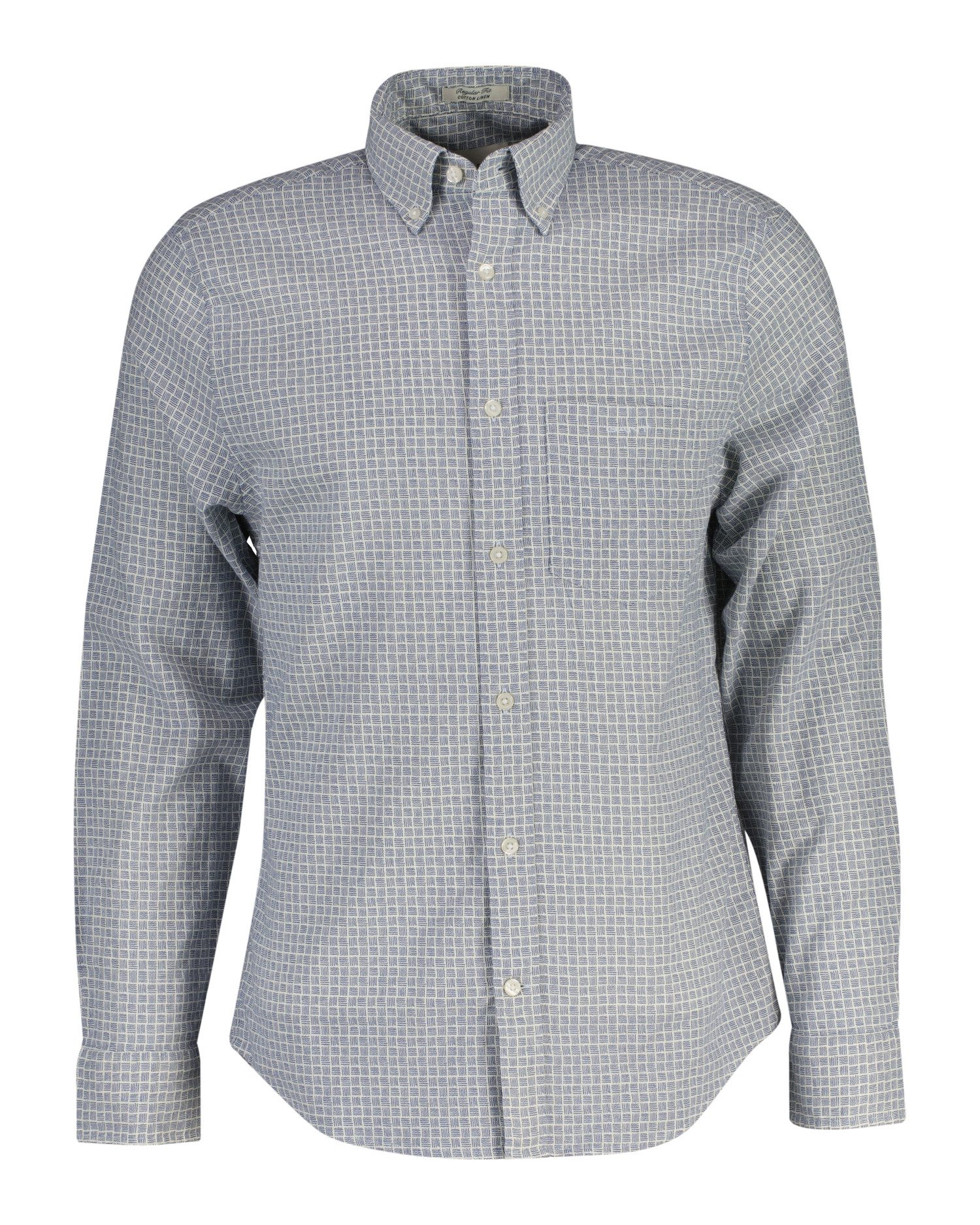 Gant Langarmhemd REGULAR COTTON LINEN PRINT SHIRT Regular fit mit Button-Down-Kragen