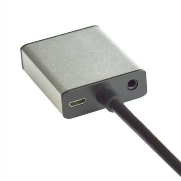 VALUE Adapterkabel HDMI zu VGA+3,5mm-Audio (Stereo) Audio- & Video-Adapter HDMI Typ A Männlich (Stecker) zu HD D-Sub 15-polig (HD-15), VGA Weiblich (Buchse), 15.0 cm