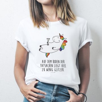 Mr. & Mrs. Panda T-Shirt Einhorn Cocktail - Weiß - Geschenk, T-Shirt, Spaß, Jubiläum, Rum, T-S (1-tlg)