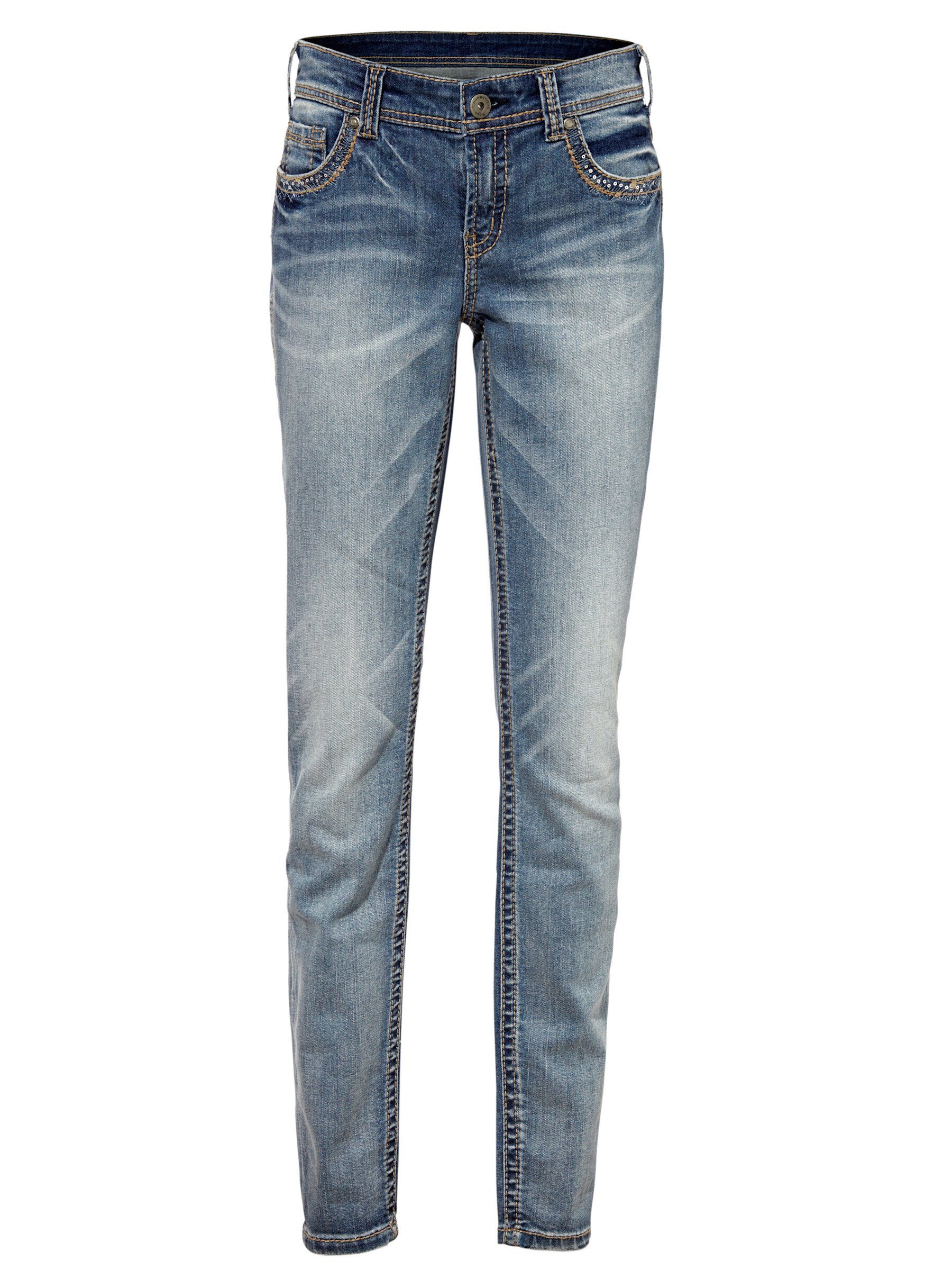 heine Bequeme Jeans Bauchweg-Jeans leicht vertieft