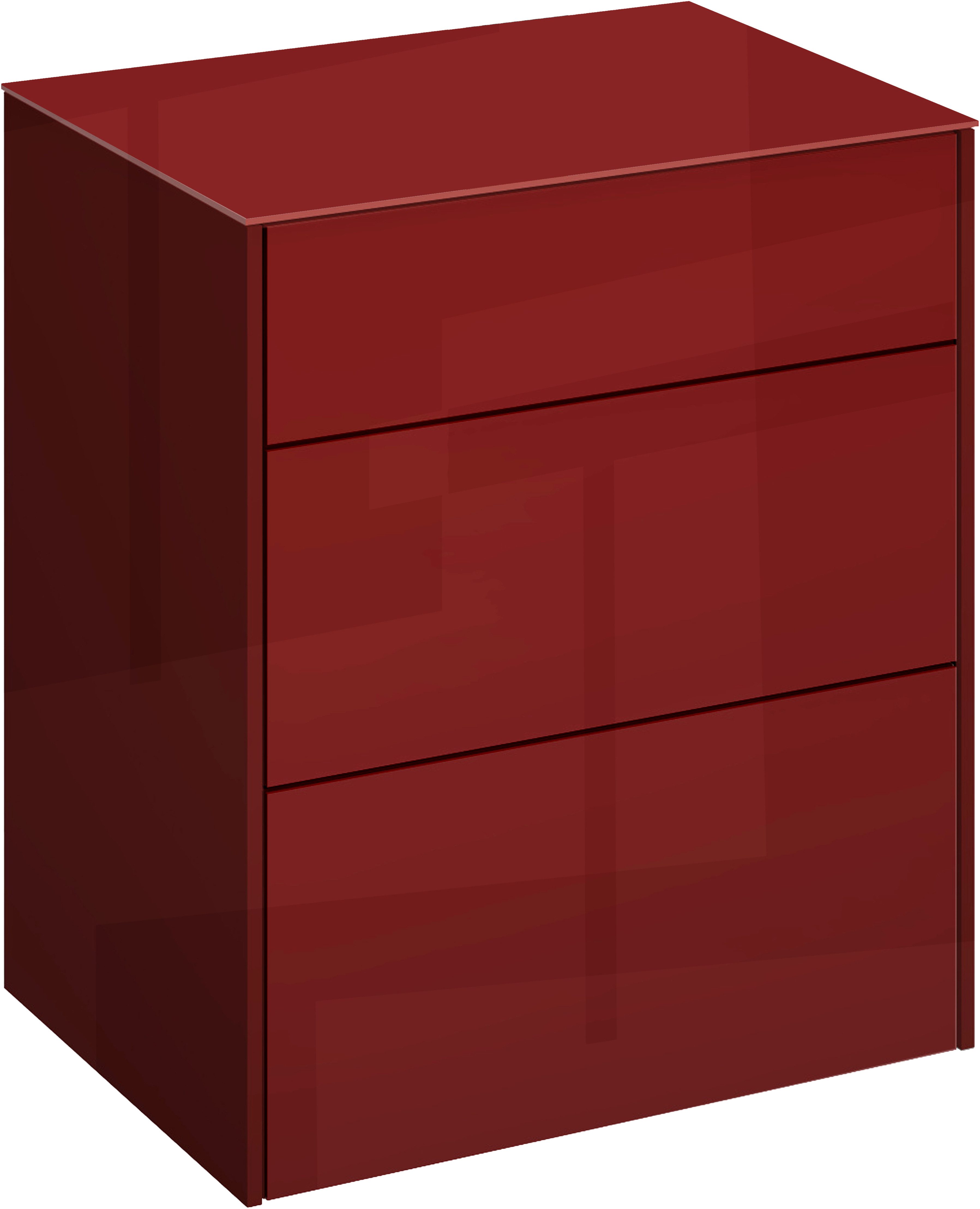 Mäusbacher Kommode, Kommode BHT 52/63/42 cm, Push to open, Front+Oberplatte=Glas