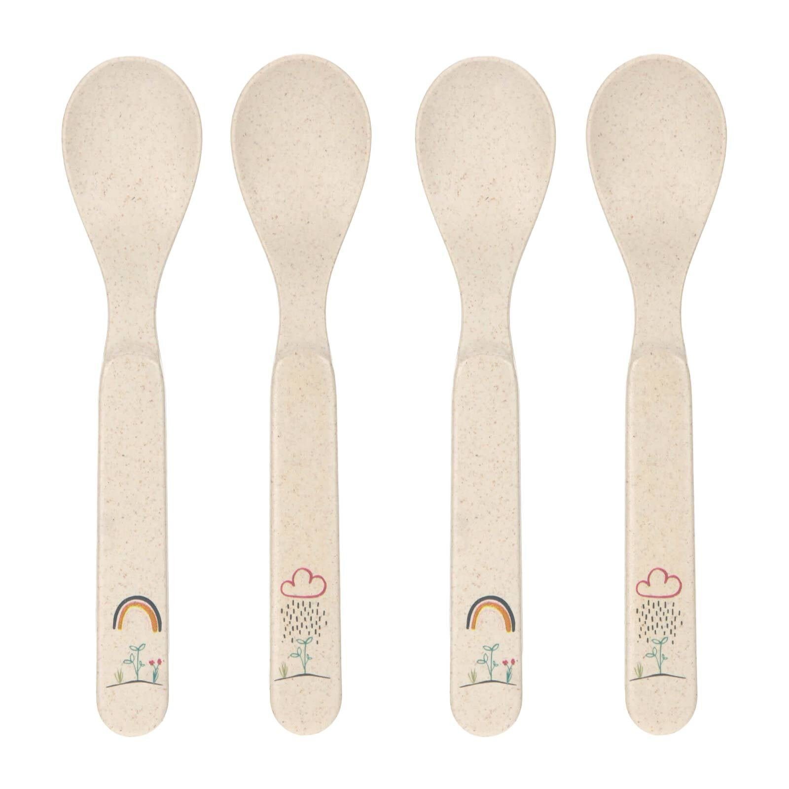LÄSSIG Kinderbesteck Kinderlöffel 13,5 4er Set (4-tlg), Material-Mix, Spülmaschinengeeignet