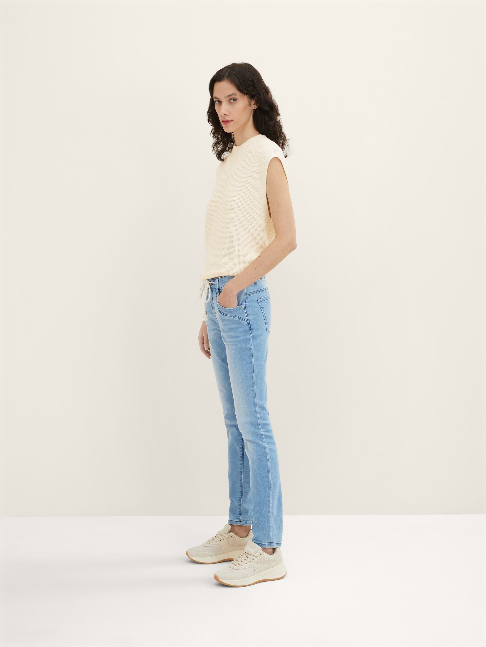 Tapered Blue TOM Denim Light Stone Skinny-fit-Jeans TAILOR Relaxed Jeans