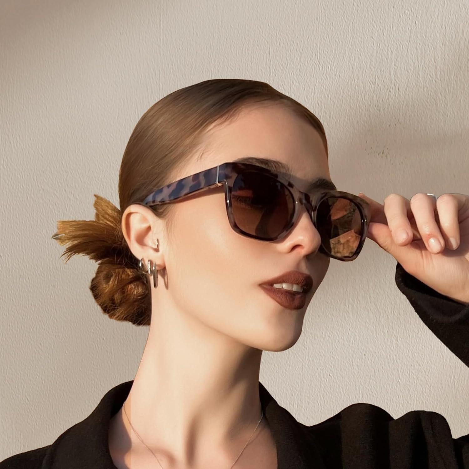 LuxusKollektion Retrosonnenbrille Sonnenbrille Cat Eye Damen Polarisiert UV400 Braun Rahmen Braun Linse