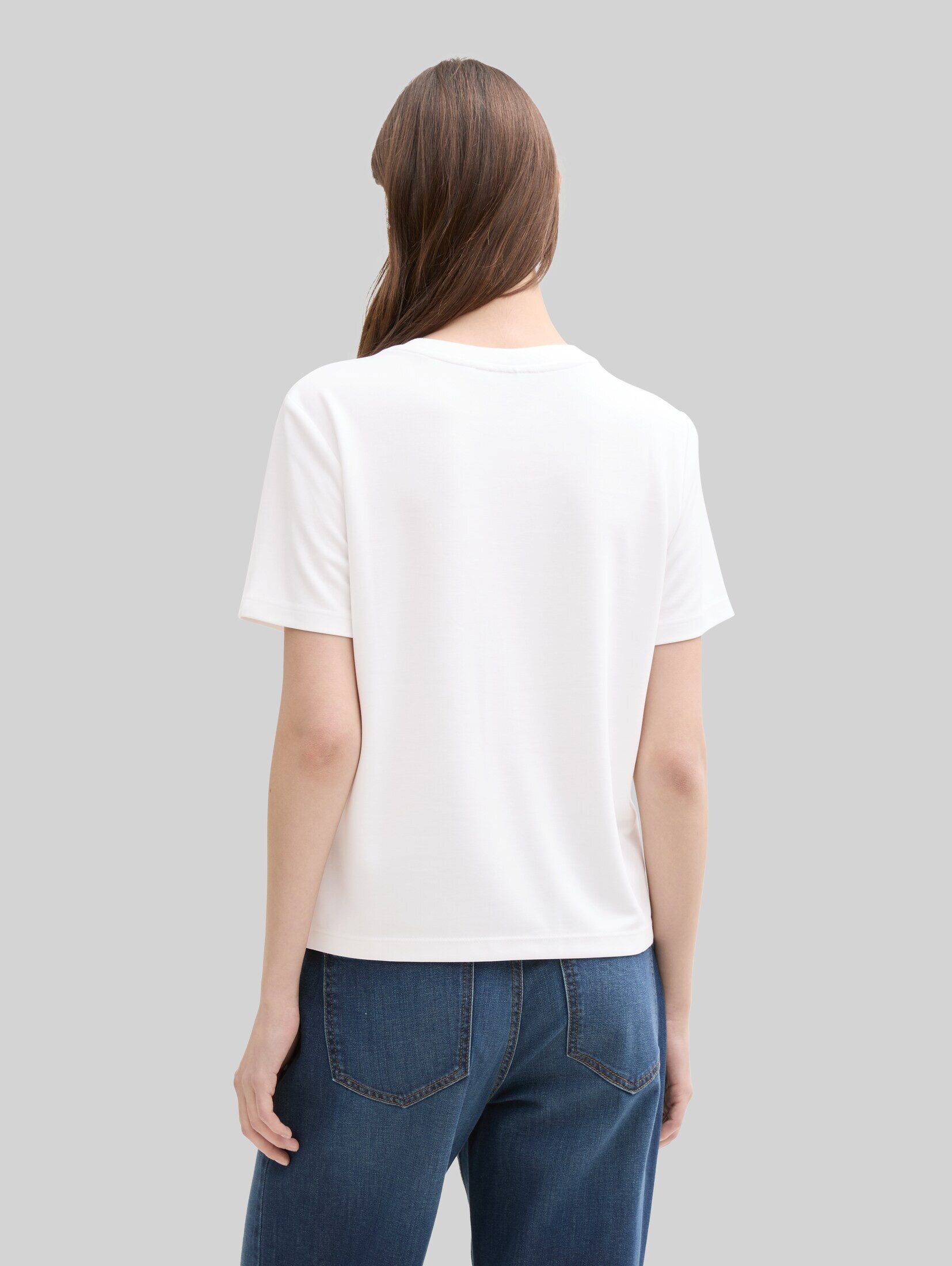 TOM TAILOR Denim T-Shirt T-Shirt (im Einserpack) Loose Fit T-Shirt