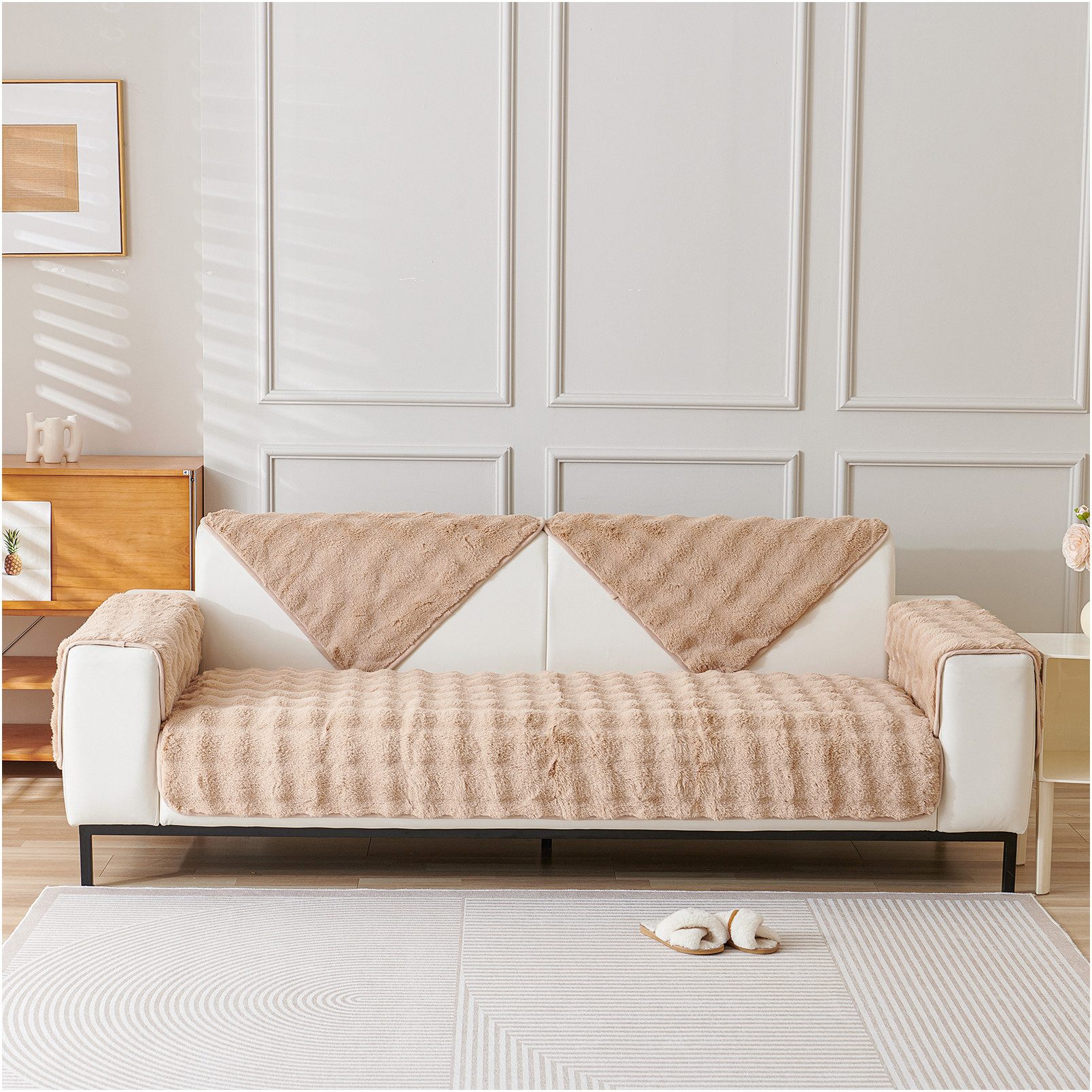 Sunicol Sofabezug Plüsch Dick Sofa Sitzkissenbezug, Couchbezug, Antirutsch, günstig online kaufen