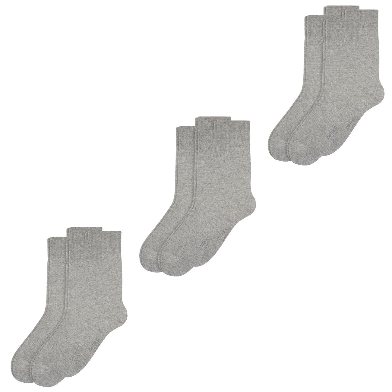 Camano Langsocken CA-Soft 6er Pack (6-Paar) mit verstärktem Fersen- und  Zehenbereich