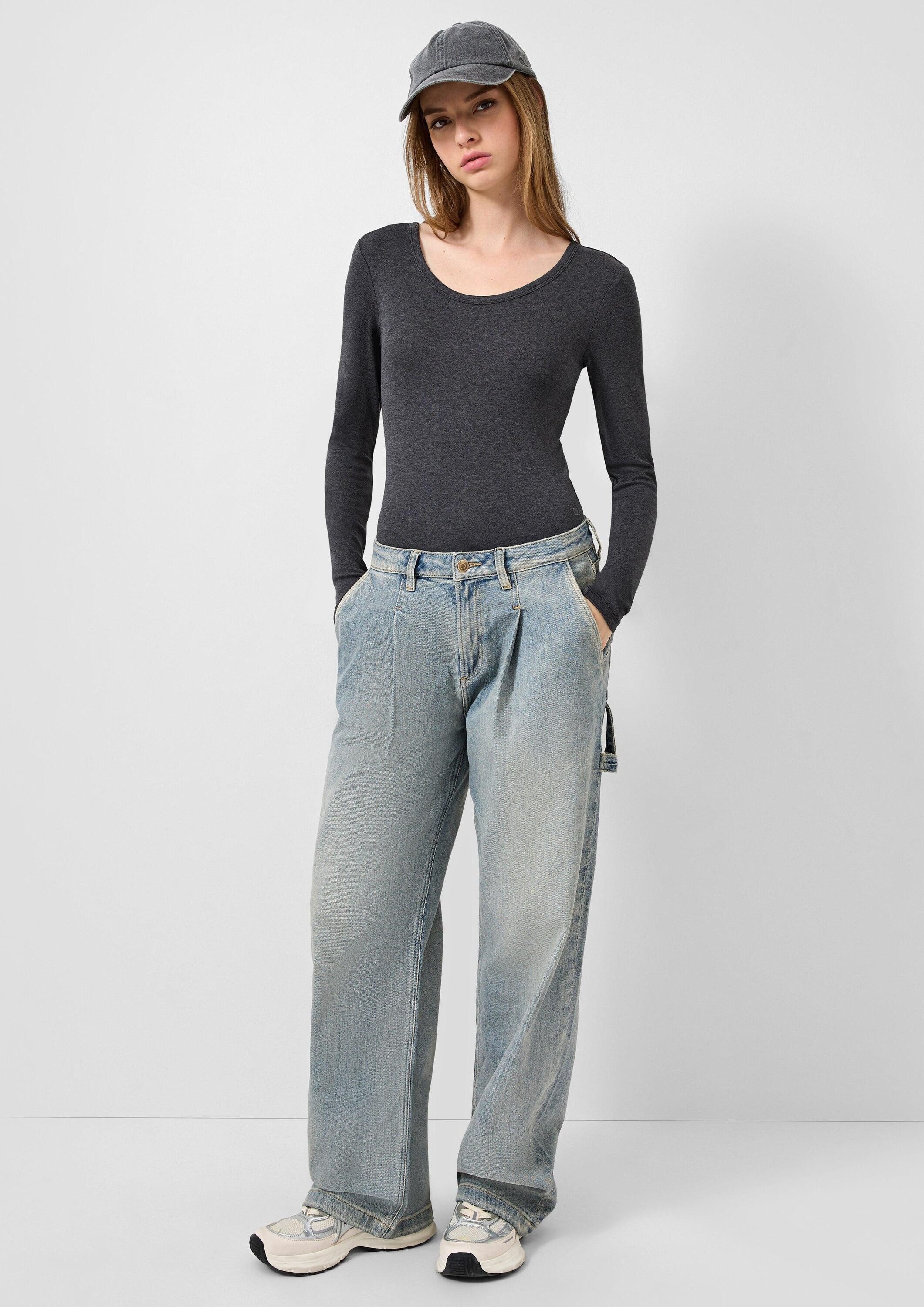QS Weite Jeans Jeans-Hose Jeans Wide / Relaxed Fit / High Rise / Wide Leg