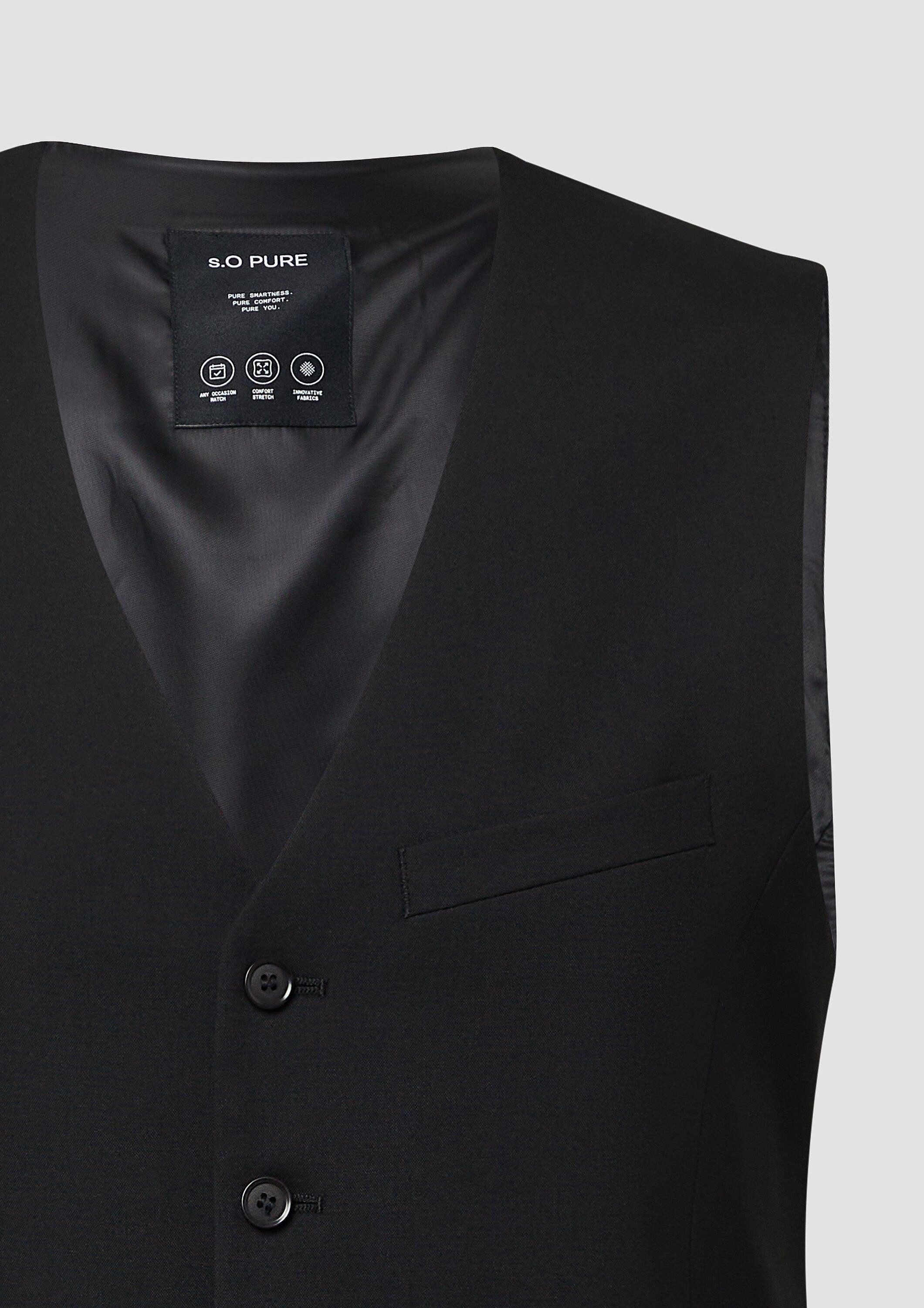 s.Oliver Jackenblazer Indoor-Weste S.OPURE s.O PURE: Anzugweste im Slim Fit