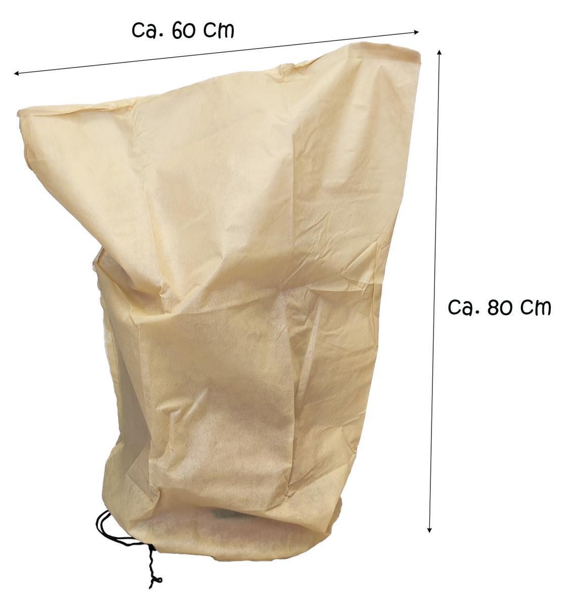 Prima Flora Winterschutzvlies 2er Set Winterschutzvlies beige 600x800mm, (Stück, 2-St., Winterschutzvlies), Winterschutzvlies Pflanzenvlies Frostschutz für Gartenpflanzen