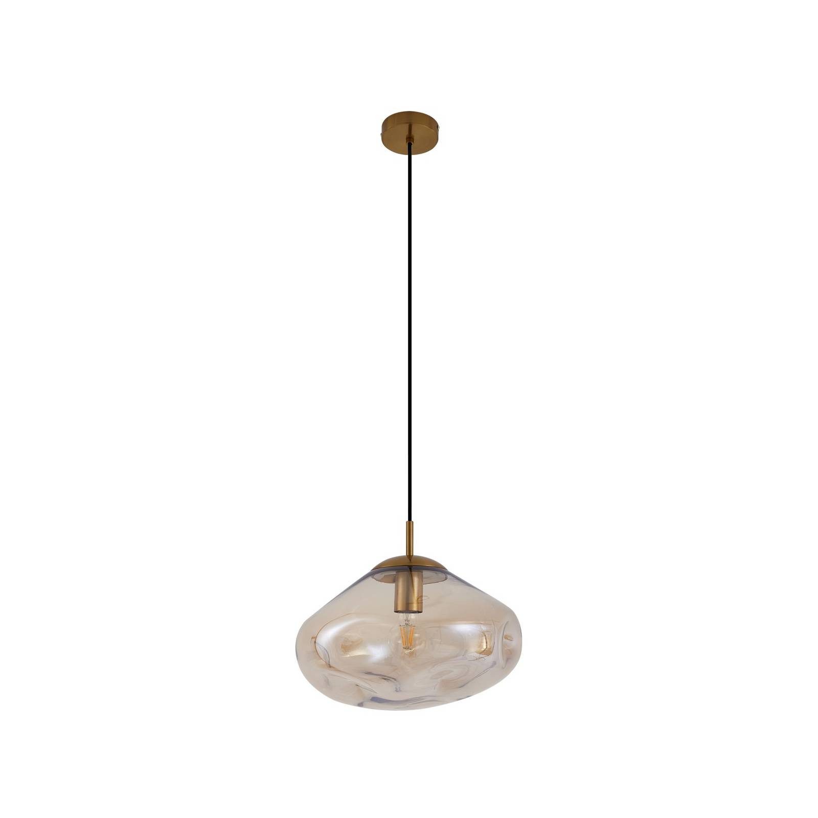 Lindby Hängeleuchte Lelia, Glas Creme IP20, 1 x 15 W LED