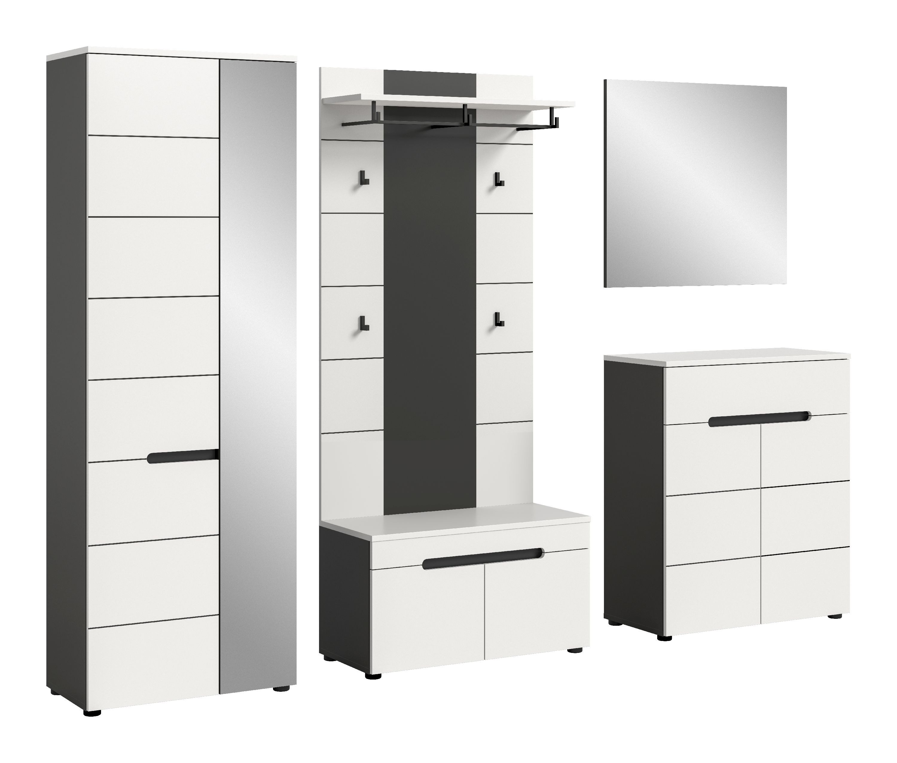 xonox.home Garderoben-Set, (5tlg. Set inkl. Garderobenschrank, günstig online kaufen