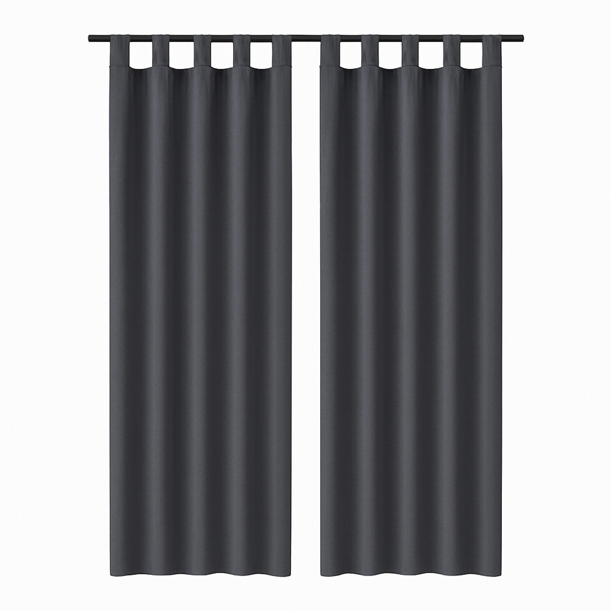 Bestlivings Gardine "Ellen" mit Schlaufen (2 St), Schlaufe, blickdicht, Polyester, einfarbig, modern, waschbar bei 30°C