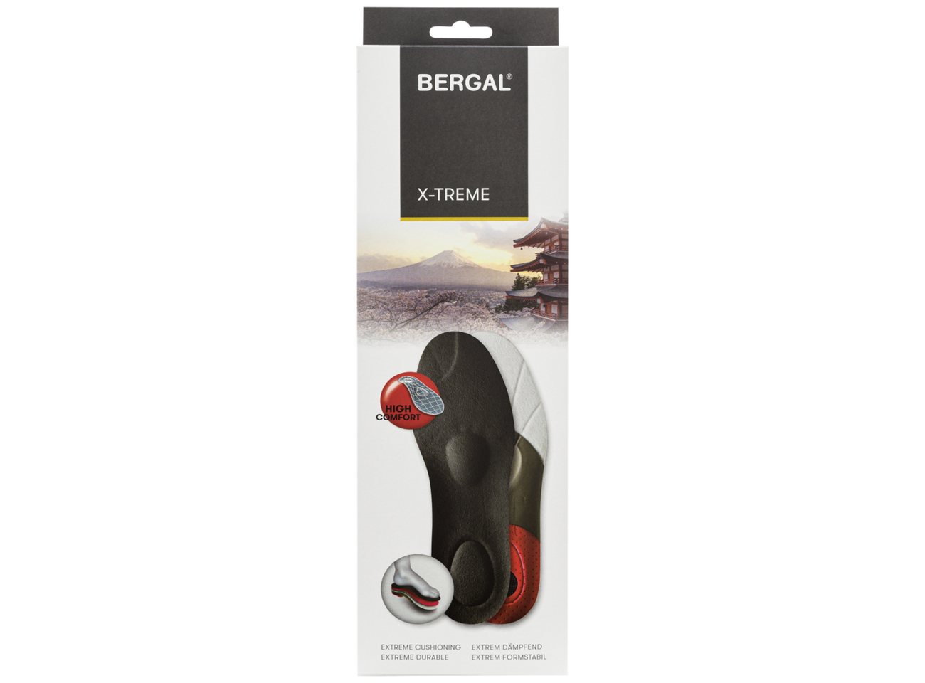 Bergal Fußbetteinlage X-TREME - anatomisch geformtes Fußbett für Sport und Freizeitschuhe