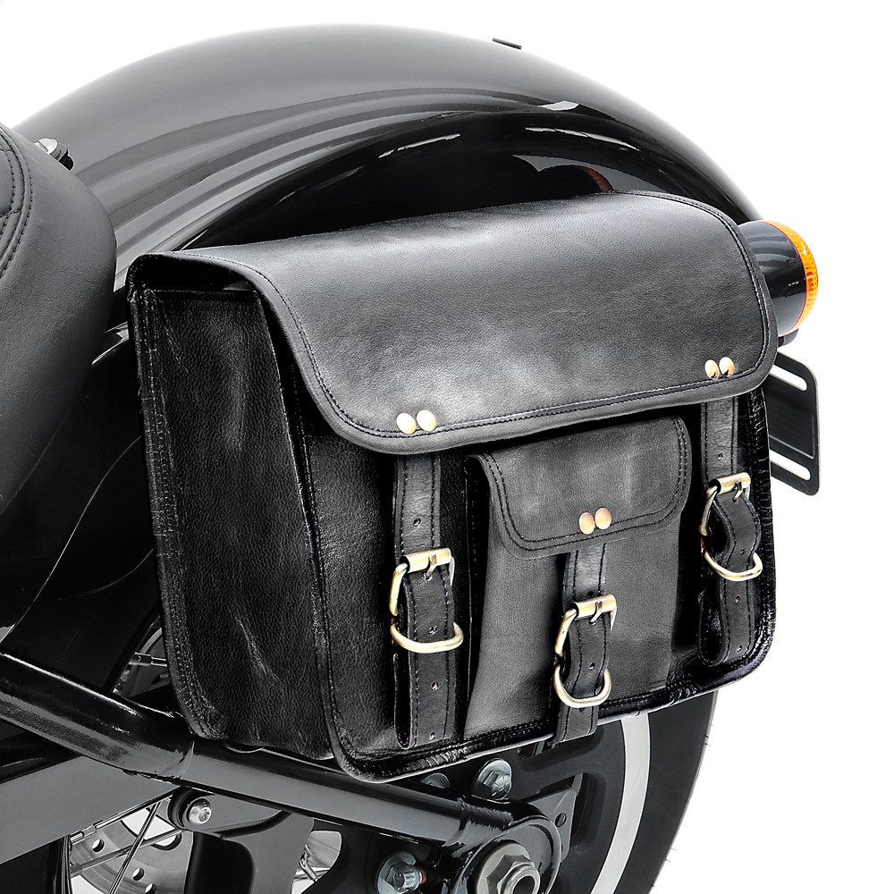 Craftride Satteltasche Satteltasche Vintage für Yamaha XV 1100 / 125 Virago # SV2 sw