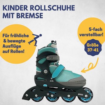 Best Sporting Inlineskates Inline Skates Kinder I Rollschuhe größenverstellbar, größenverstellbar I robuste Inliner für Jugendliche mit Bremse